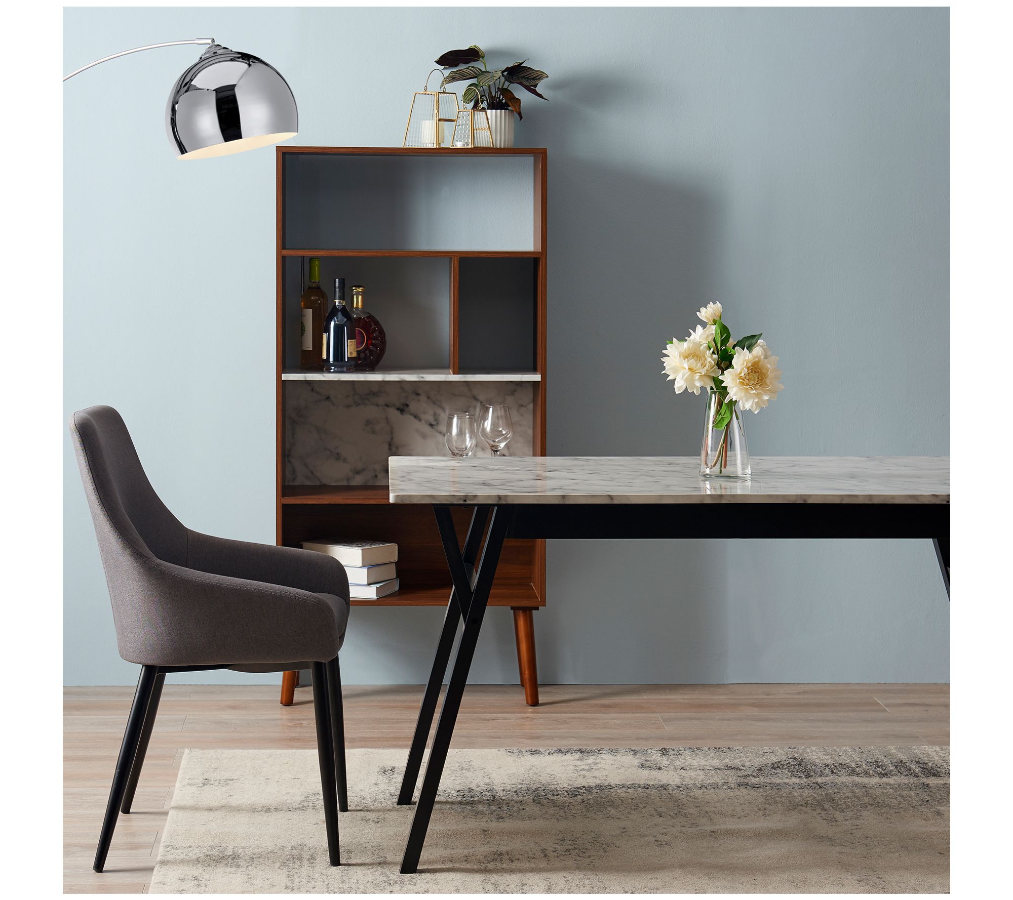 Teamson Home Rectangular MarbleLook Dining Table