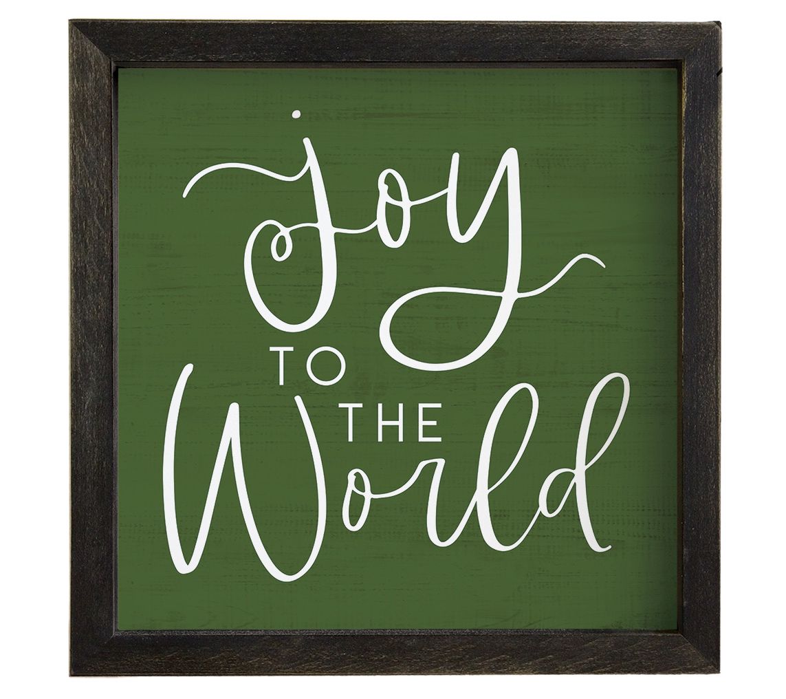 Sincere Surroundings 10" Joy World Green Rustic Frame