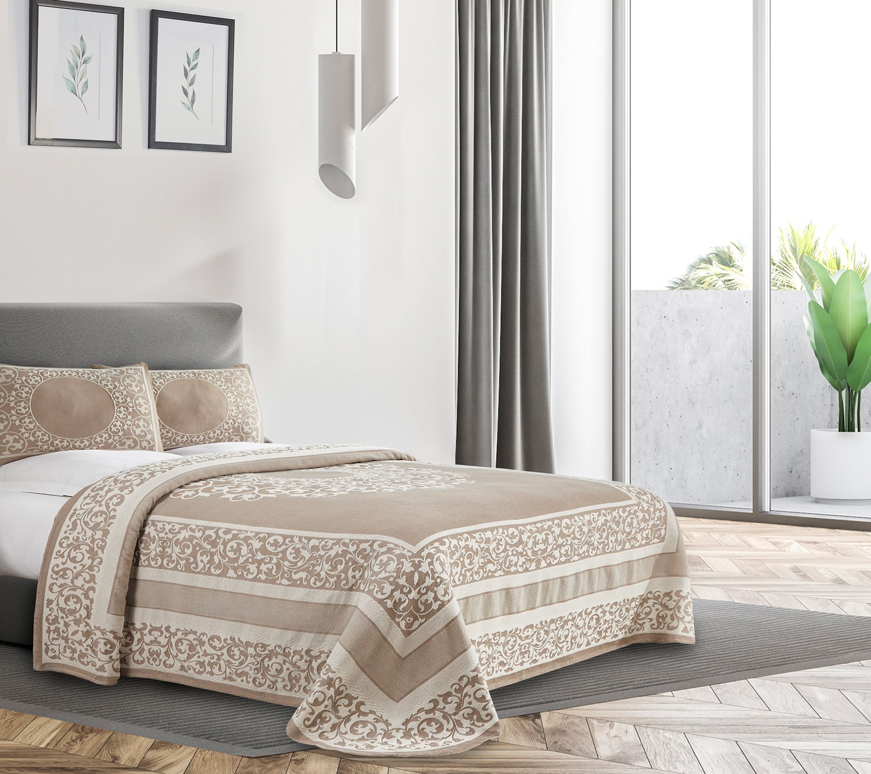 Superior Boho Mandala Cotton Blend Woven Bedspr ead Set, Twin