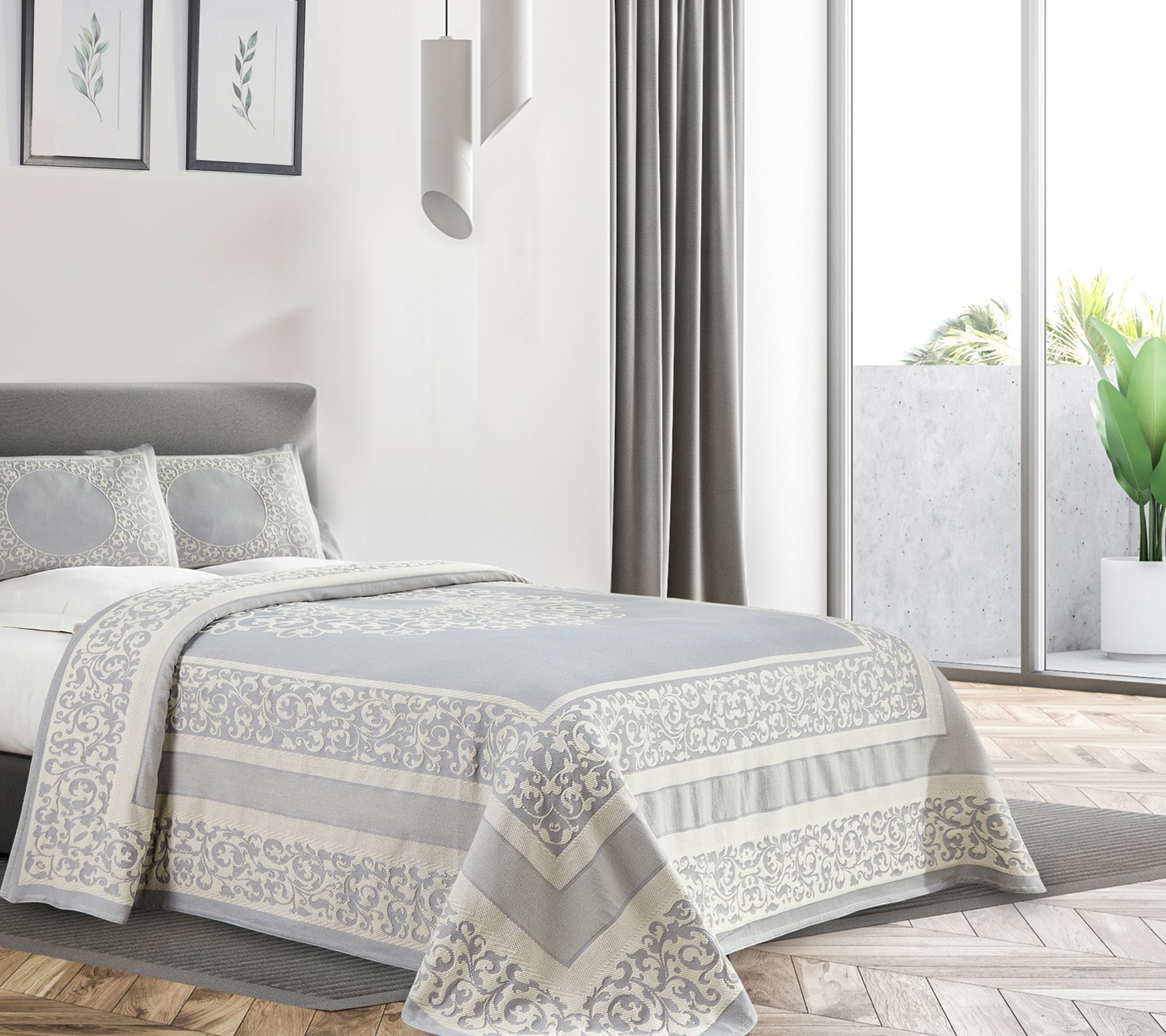 Superior Boho Mandala Cotton Blend Woven Bedspr ead Set, Twin