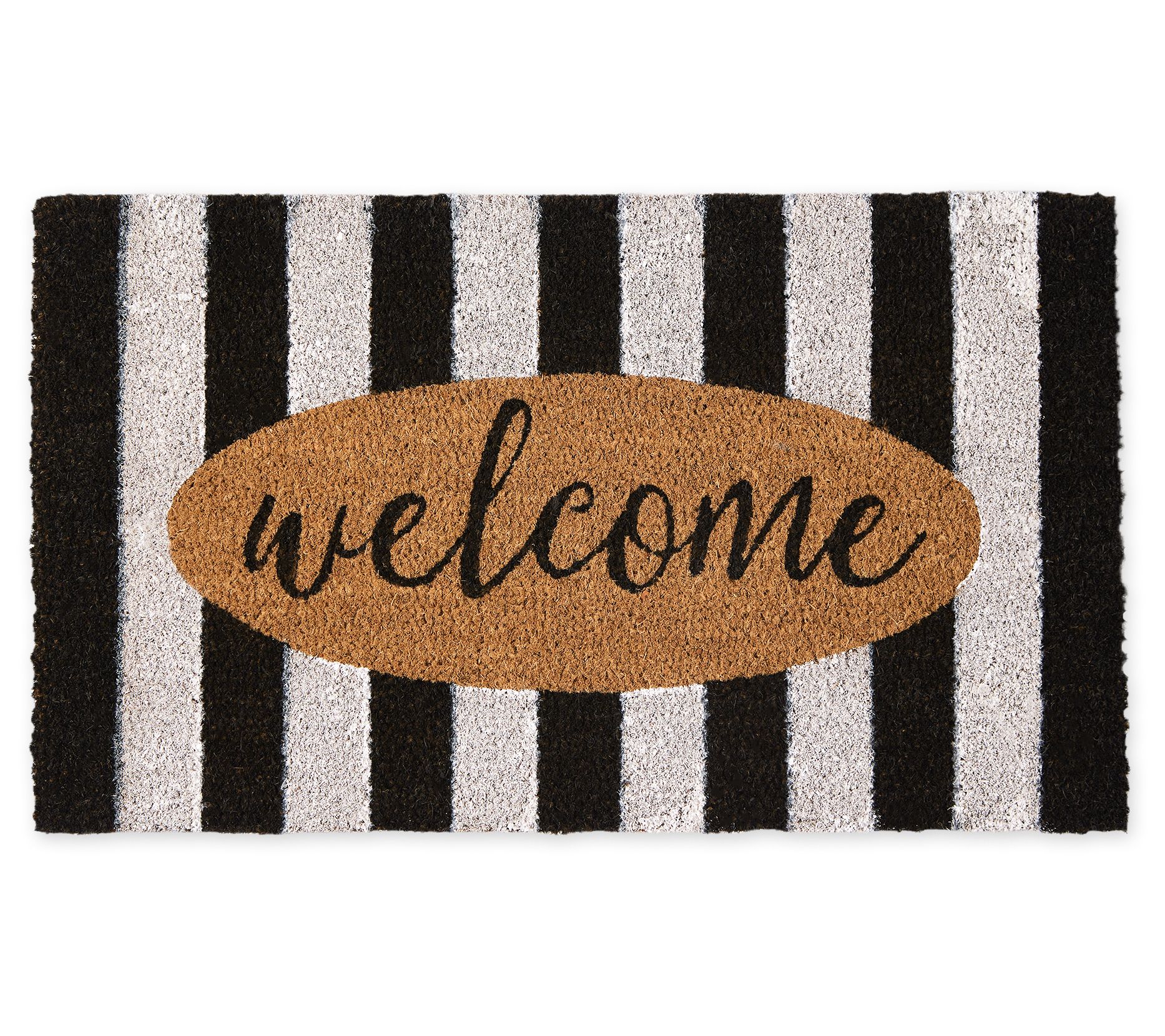 Design Imports Welcome Cabana Stripes 17" x 29" Doormat