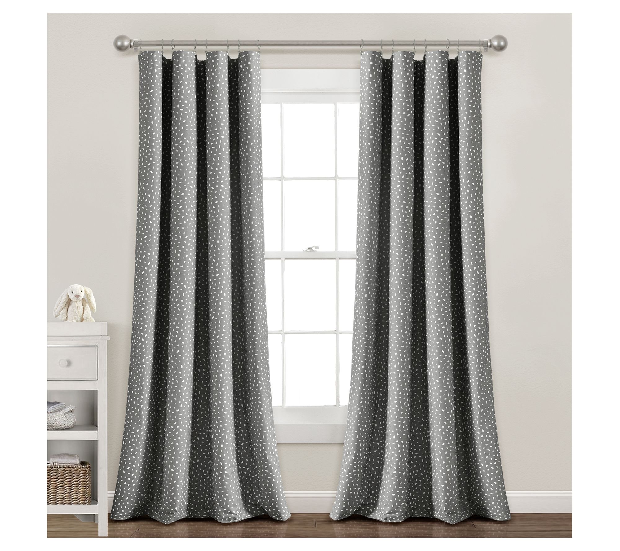 Pixie Fox Geo Blackout Window Curtain 52x95 byush Decor - QVC.com