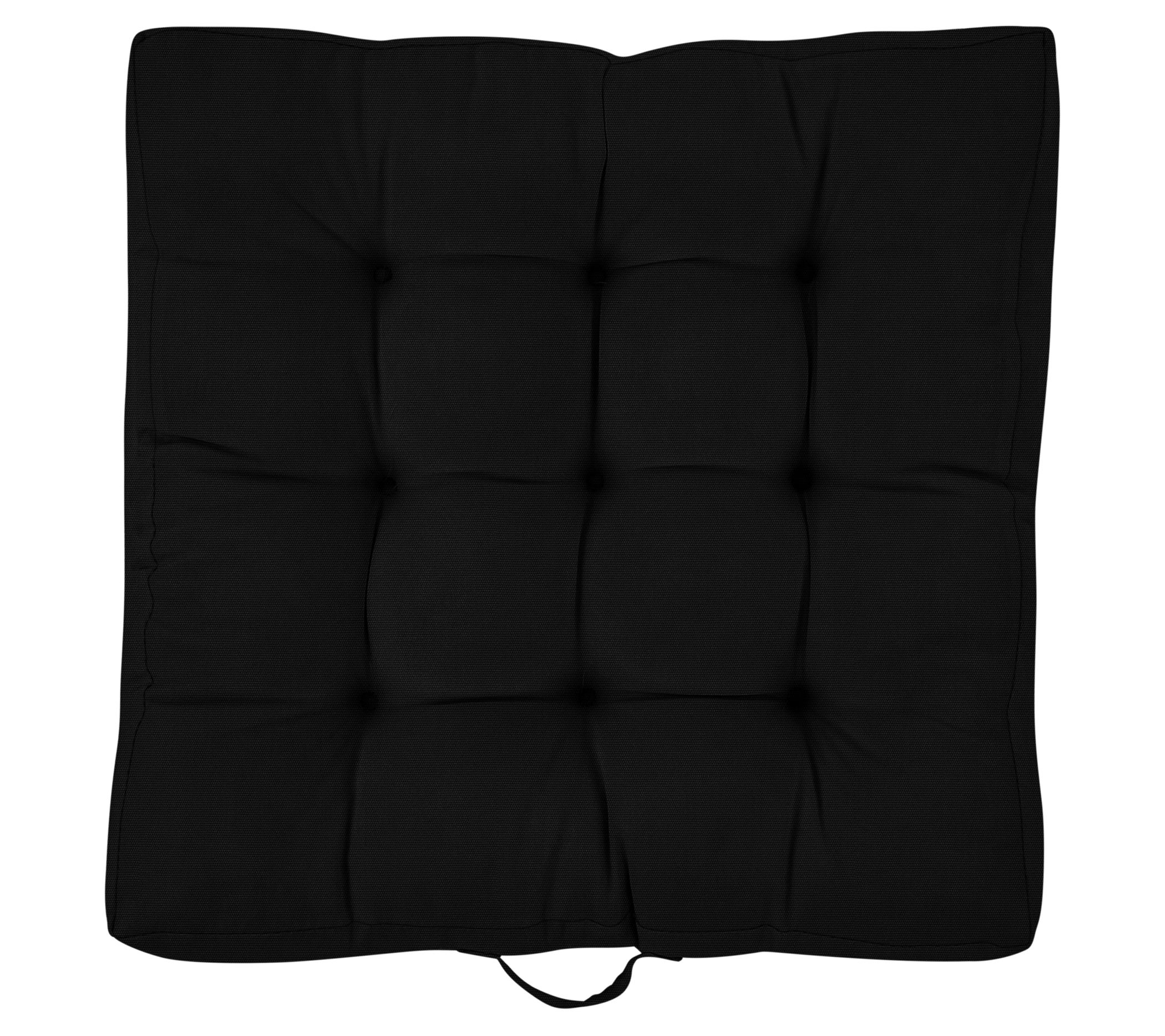 Sorra Home 24" Square Sunbrella Floor Pillow wi th Handle