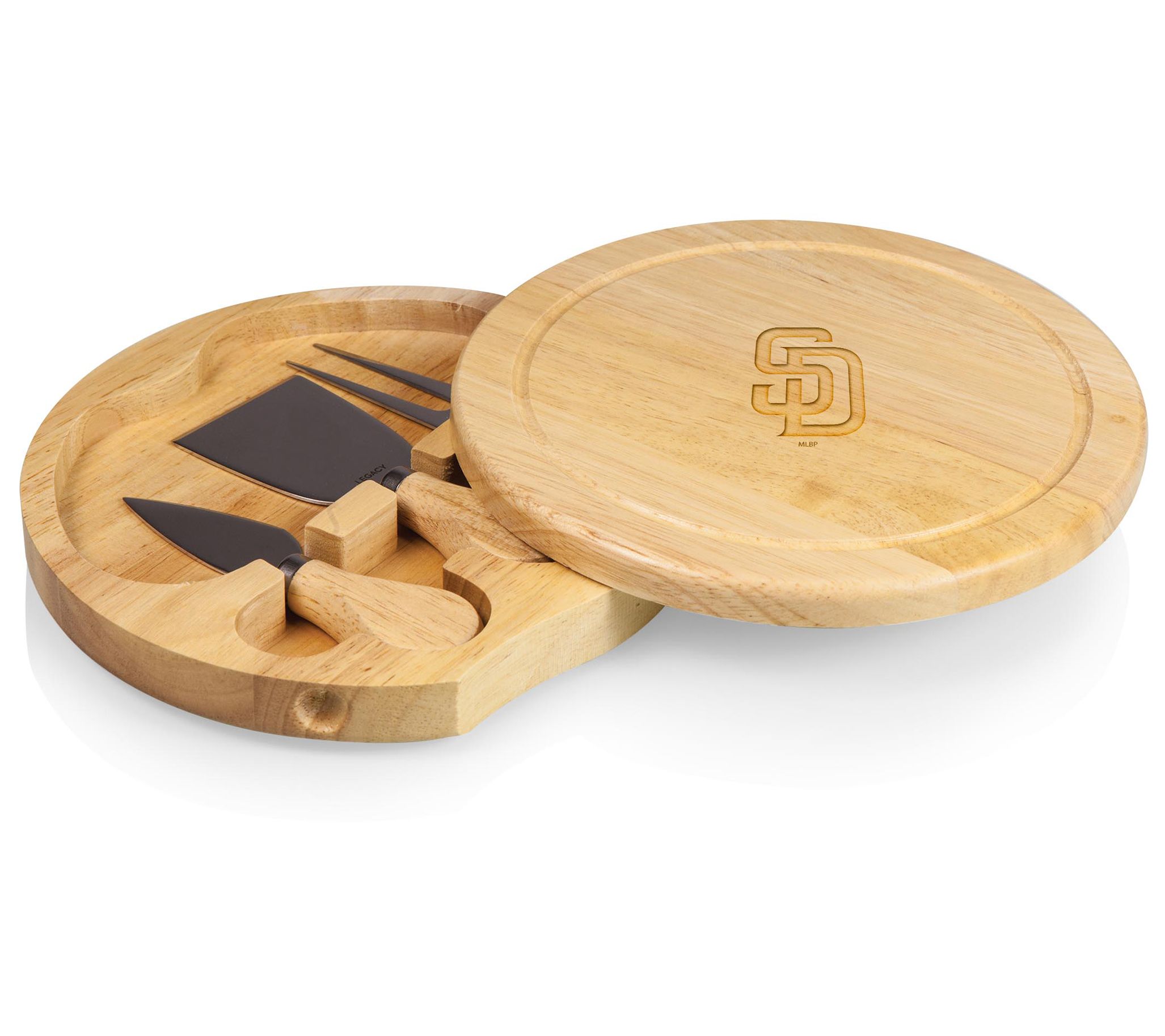 Picnic Time Acacia Brie Cheese Board & Tools Set