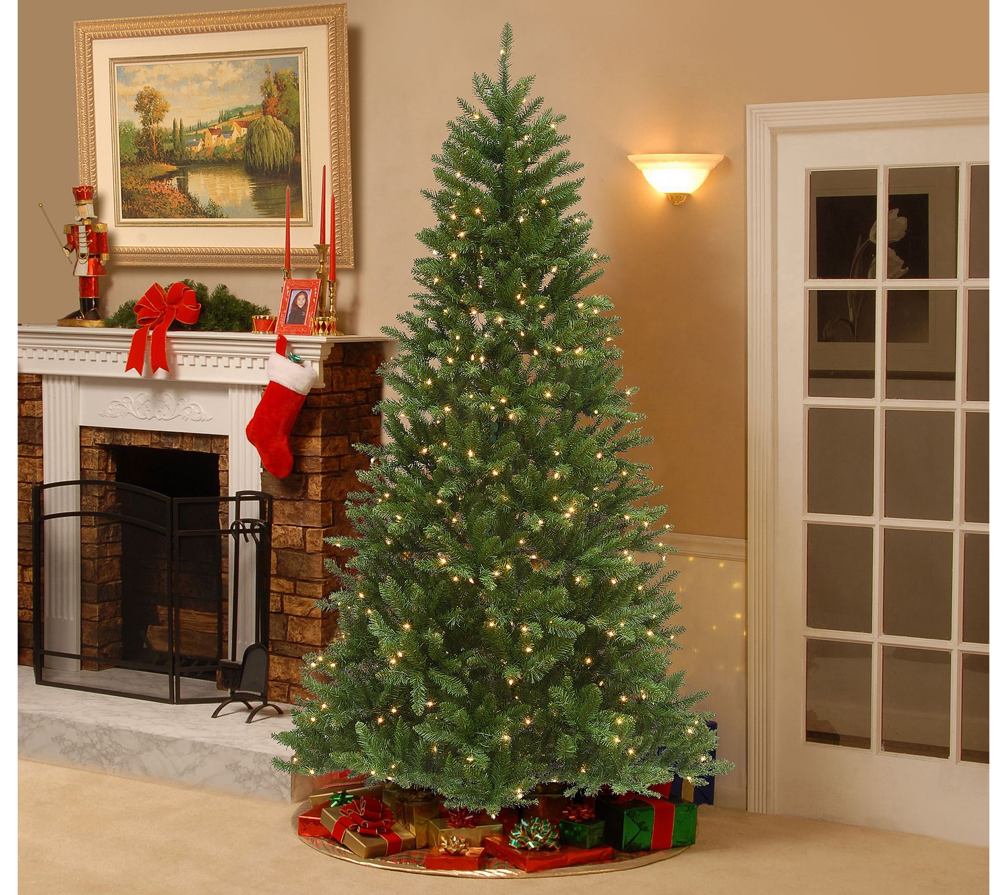 National Tree 7.5 ft Peyton Spruce Tree with Clear Lights - QVC.com