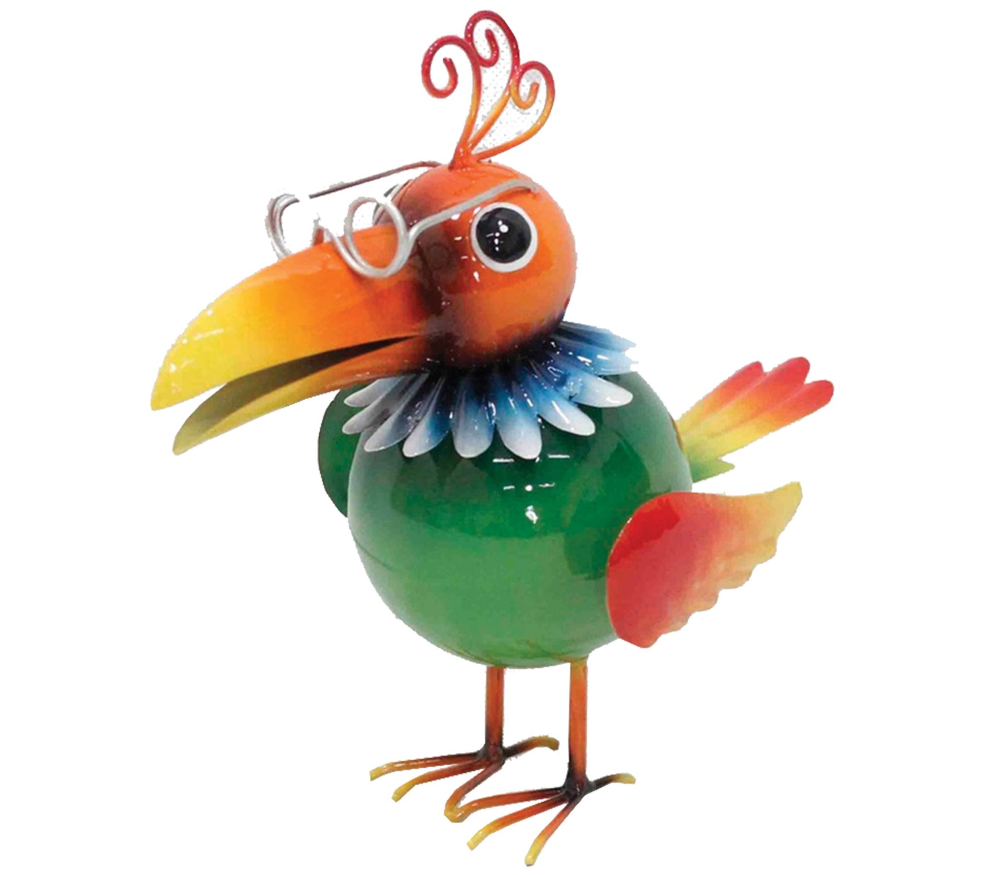 Santa's Workshop 9.5" Iron Green Porch Bird