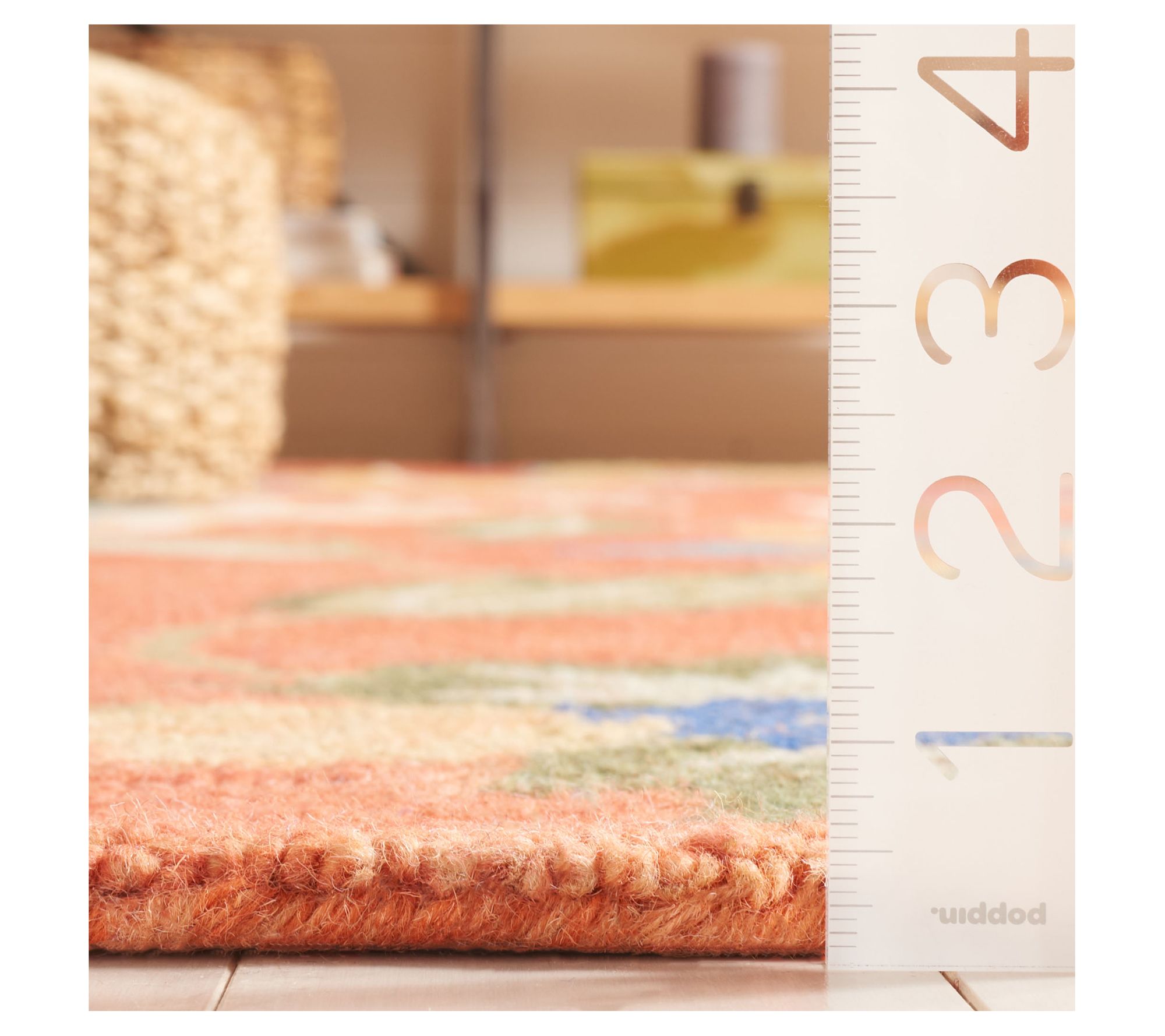 Blossom Collection BLM673 6' X 6' Square Rug byValerie - QVC.com