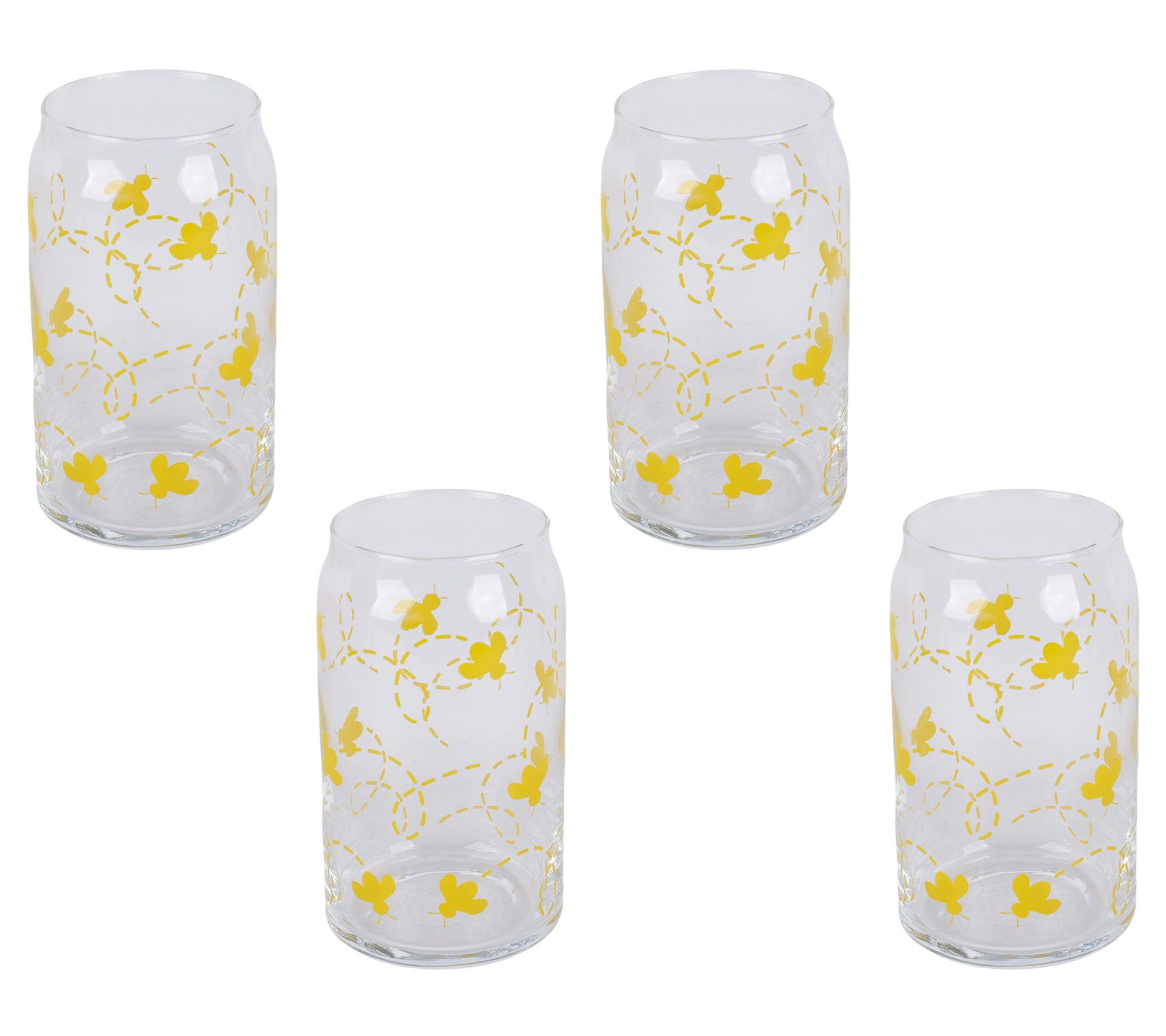 Temp-tations Set of (4) 16-oz Can-Style Drinking Glasses