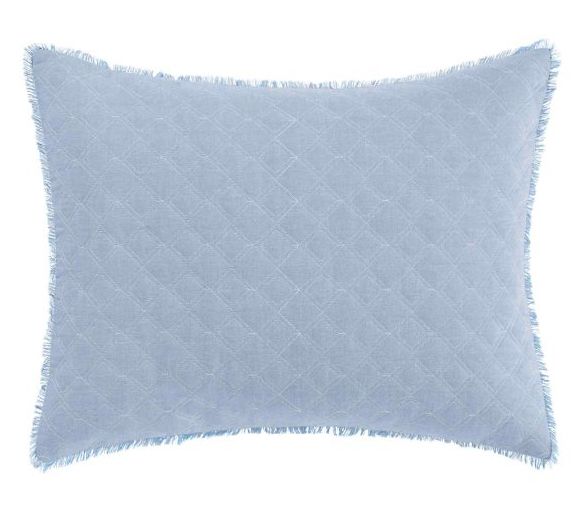 Laura Ashley Mi la Chambray Blu e 16" X 20" Bre akfast Pillow