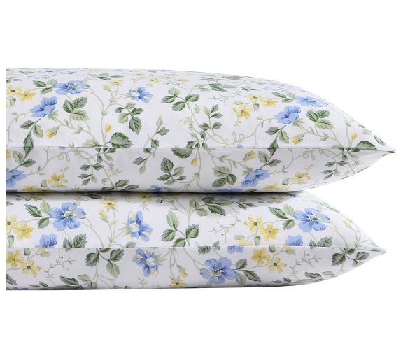 Laura Ashley Meadow Floral - Blue Standard ShamPillowcase