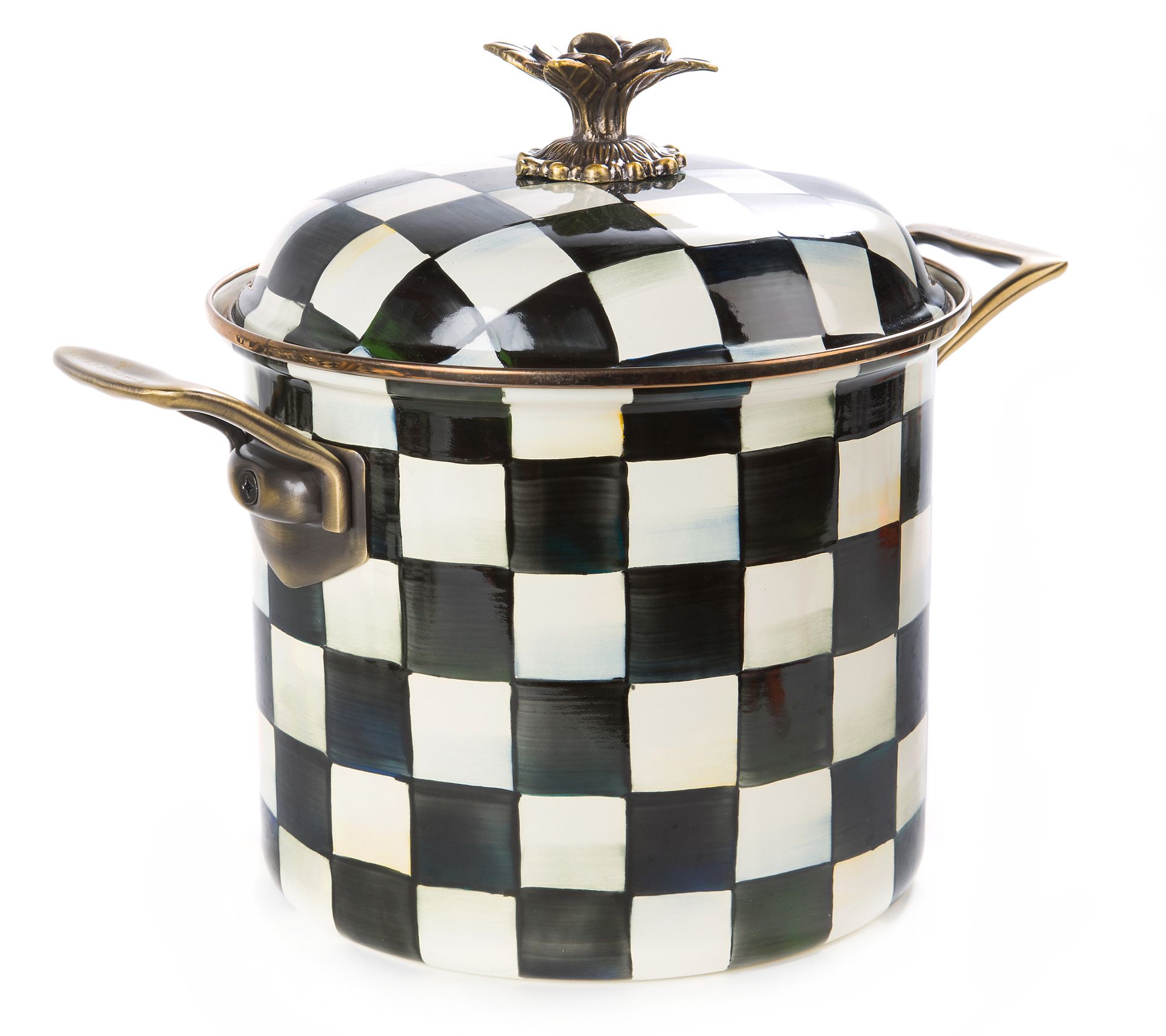 MacKenzie-Childs Courtly Check 7 Quart Stockpot