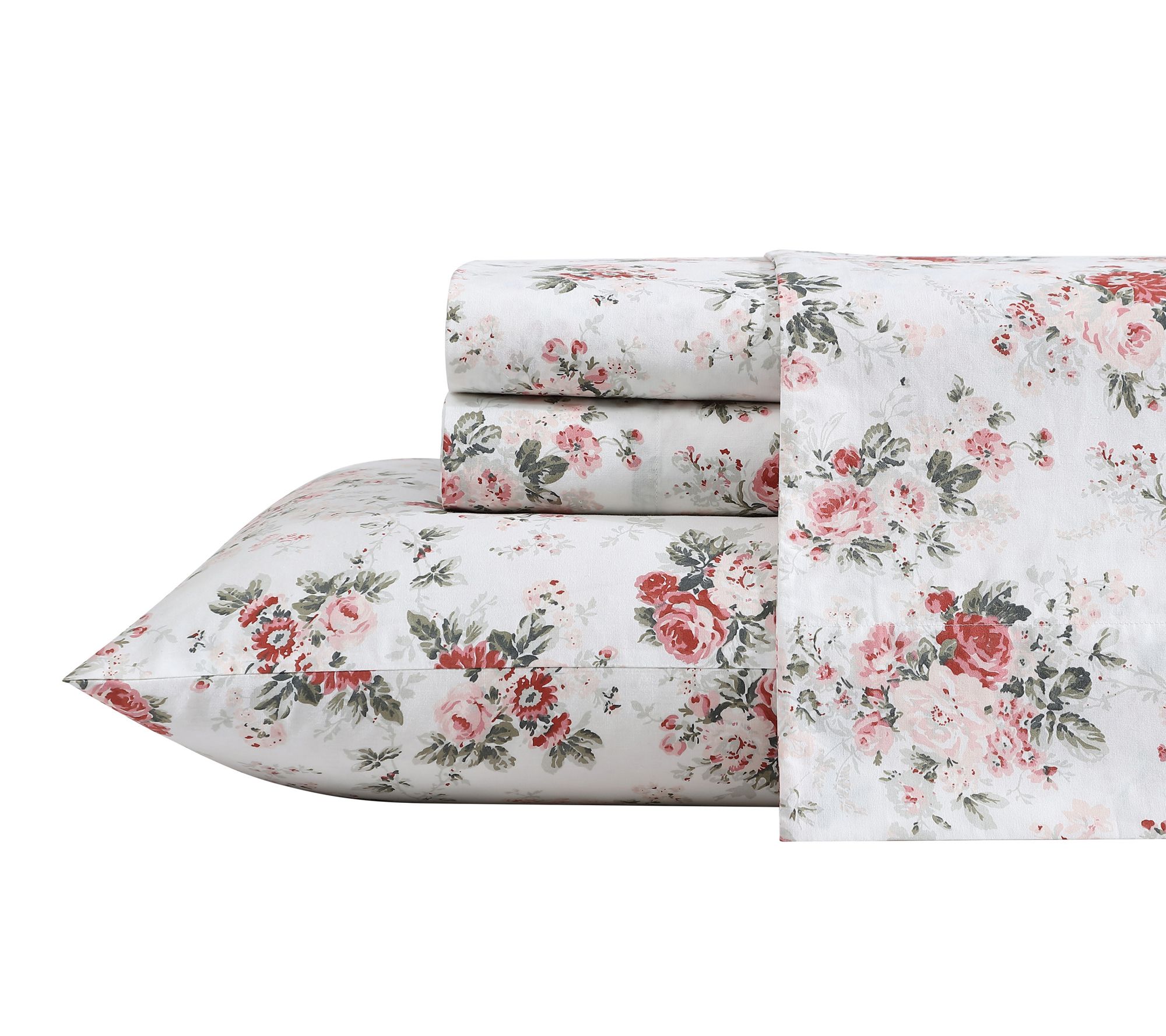 Laura Ashley Ashfield Pink Twin Sheet Set