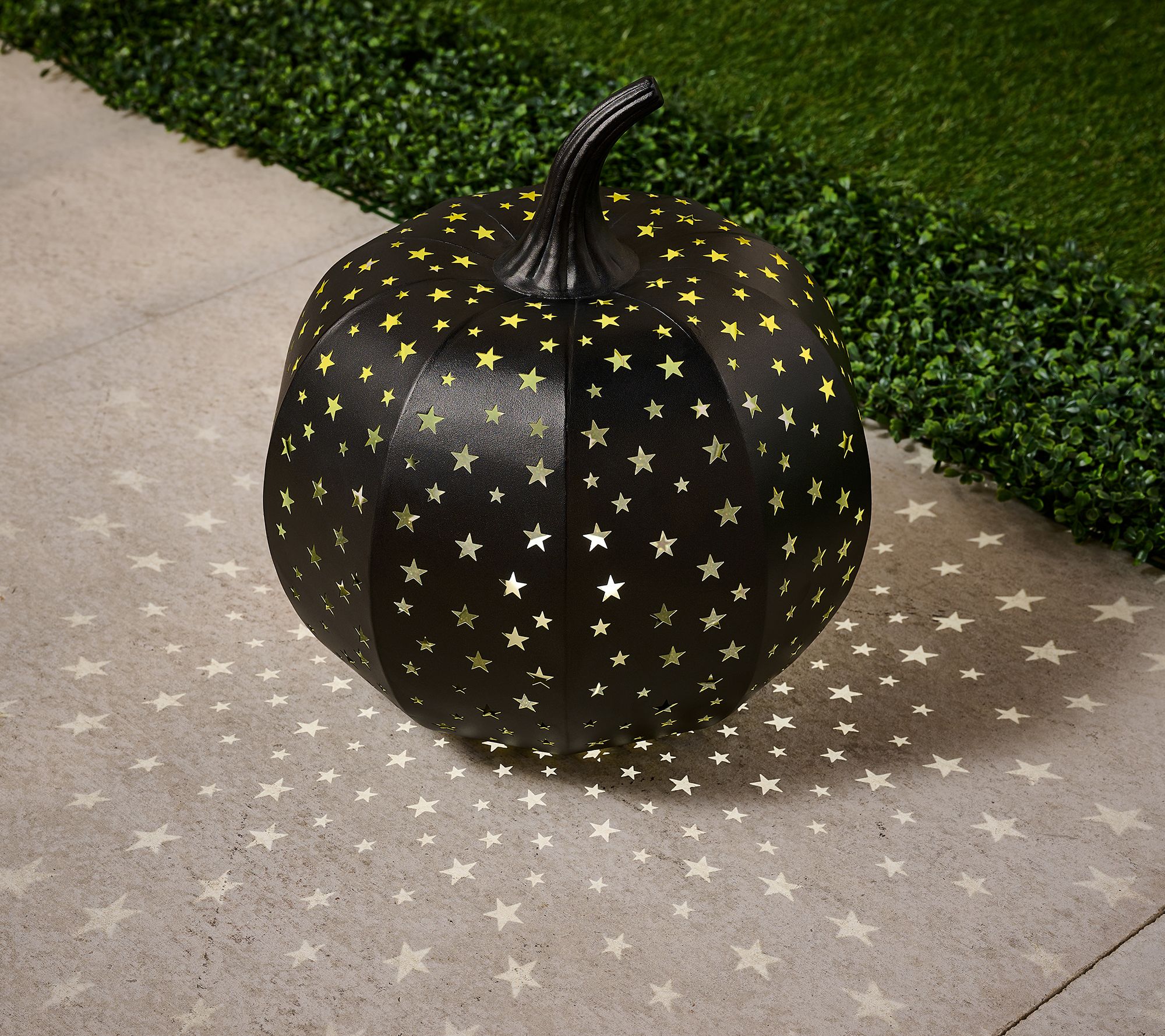 Martha Stewart 15" Illuminated Indoor/Outdoor Stargazer Metal Pumpkin