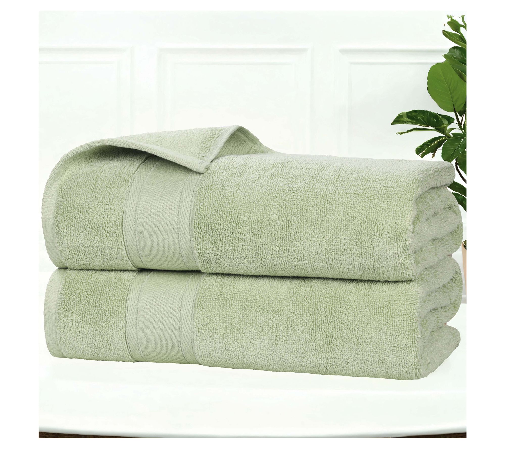 Superior 2 Piece Belmont Zero Twist Cotton SoftBath Towel Set