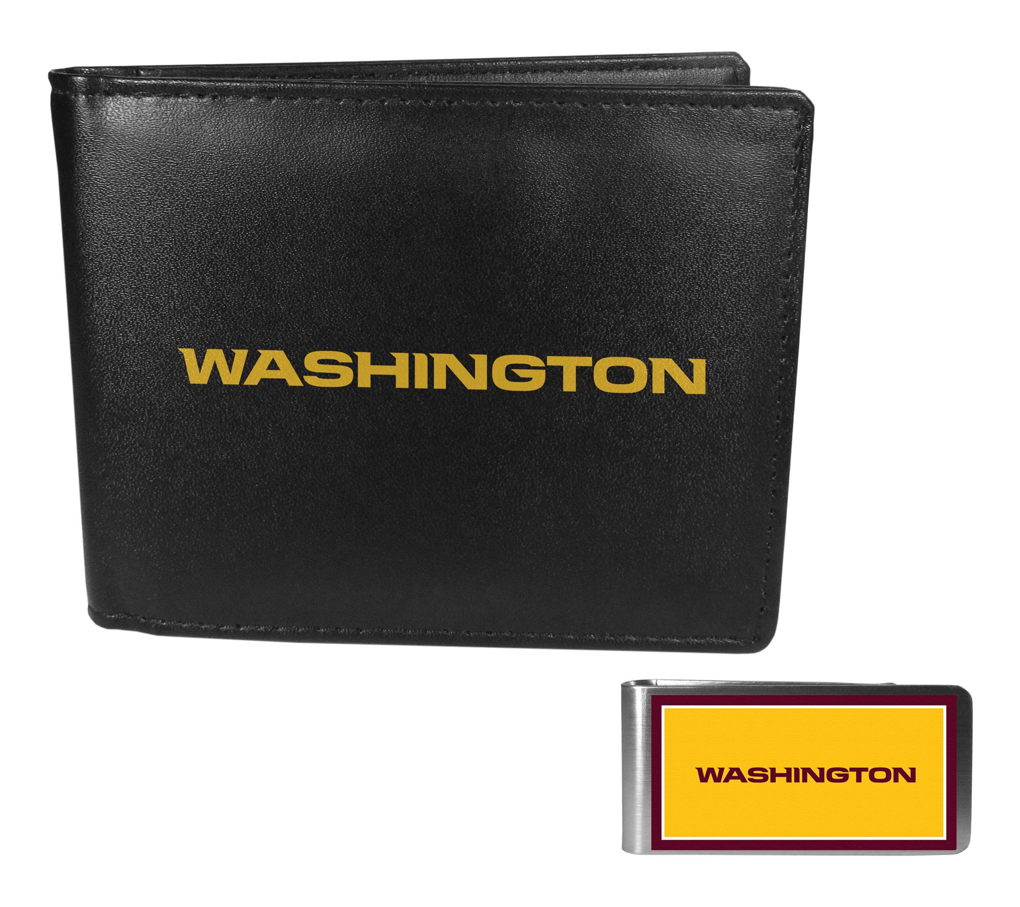 Siskiyou Sports NFL Leather Bi-fold & Color Money Clip