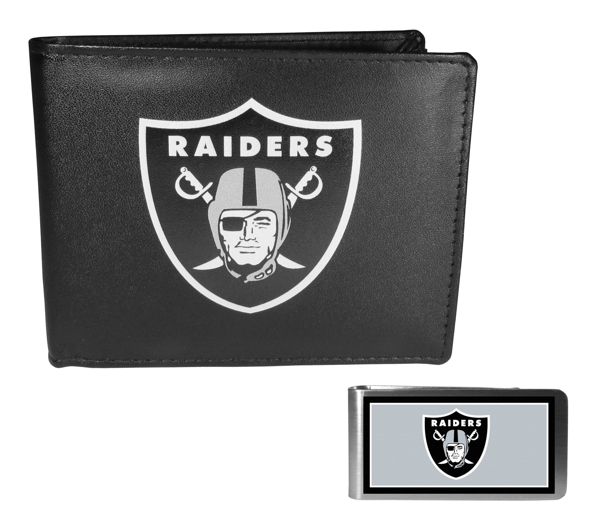 Siskiyou Sports NFL Leather Bi-fold & Color Money Clip