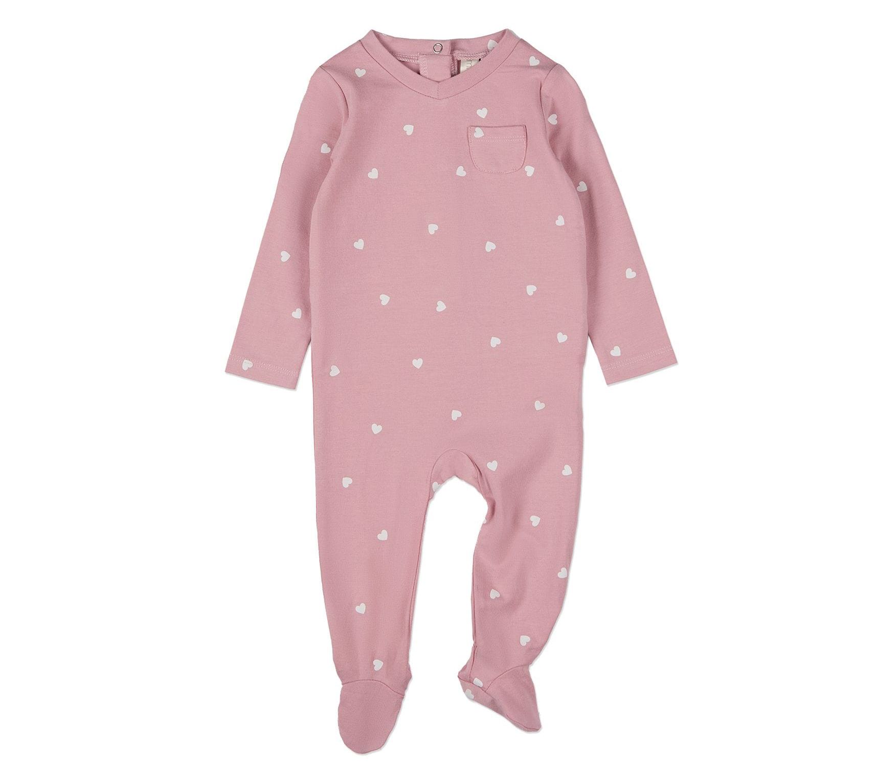 MiniMoi Baby and Toddler Kind Hearts Rayon Blend Footie