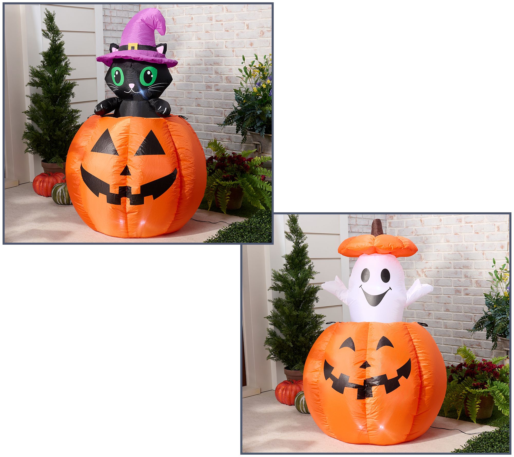 Hay & Harvest 48" Inflatable Peek-A-Boo Ghost or Cat