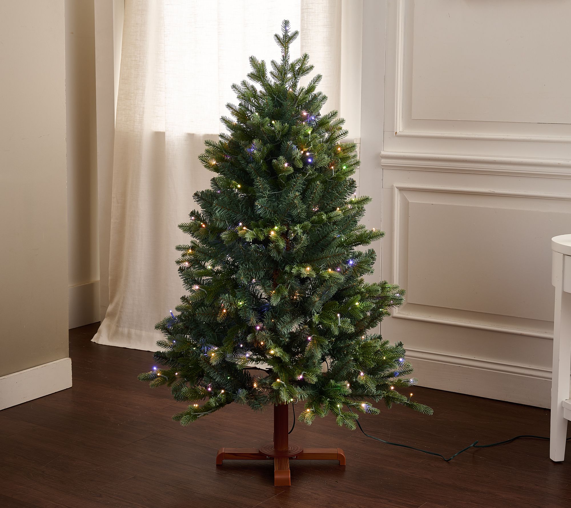 "As Is" Bethlehem Light 4' Grand Balsam LED Mini Tree w/ Farm Stand
