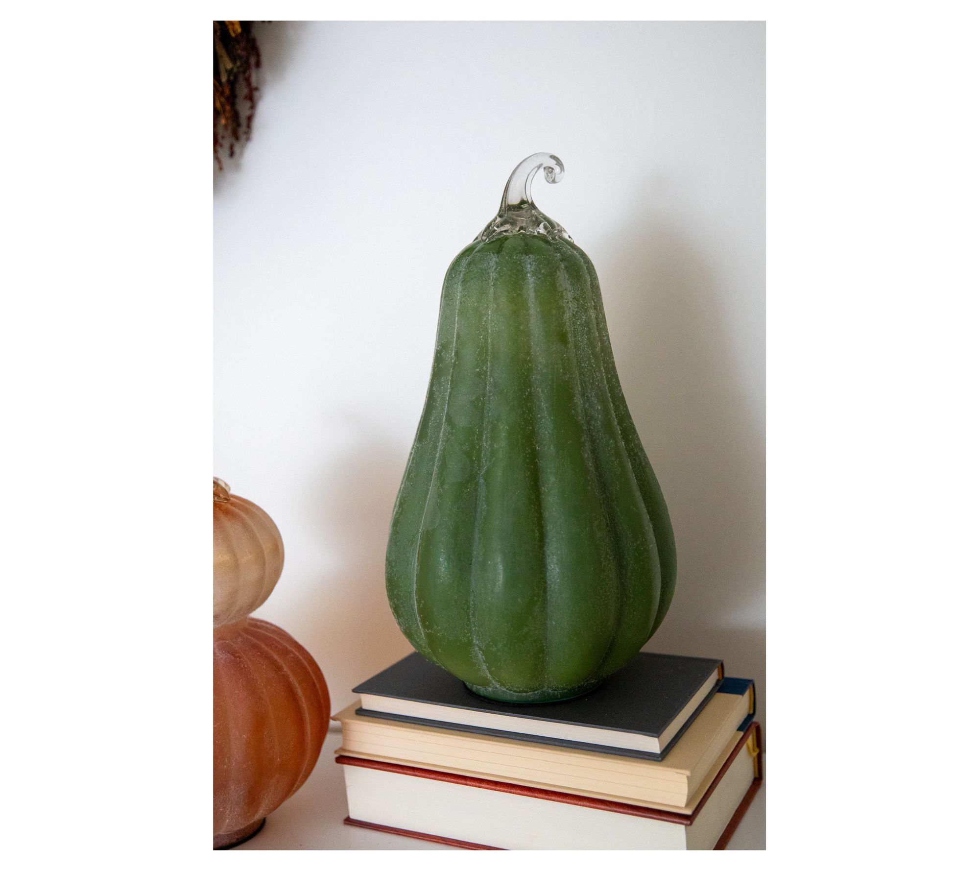 "As Is" 13.25" Frosted Glass Gourd by Lauren McBride