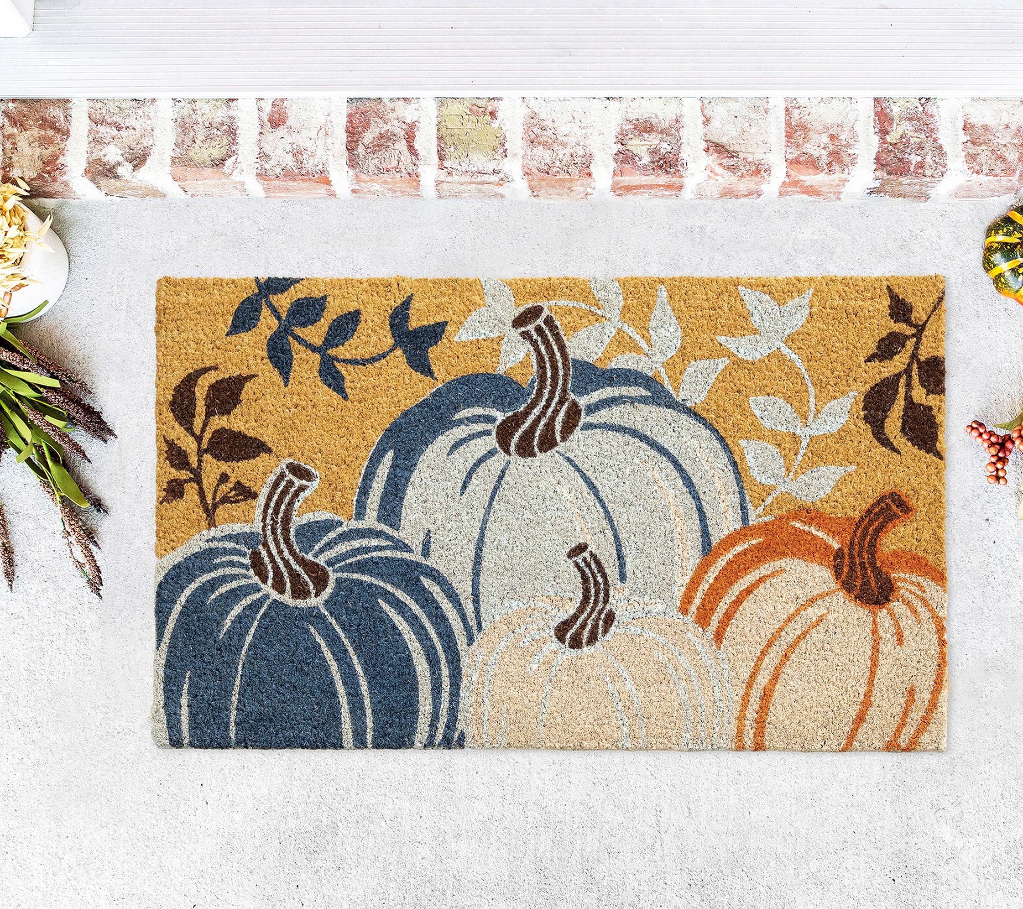 VCNY Home Multicolor Bold Pumpkins Outdoor CoirDoormat