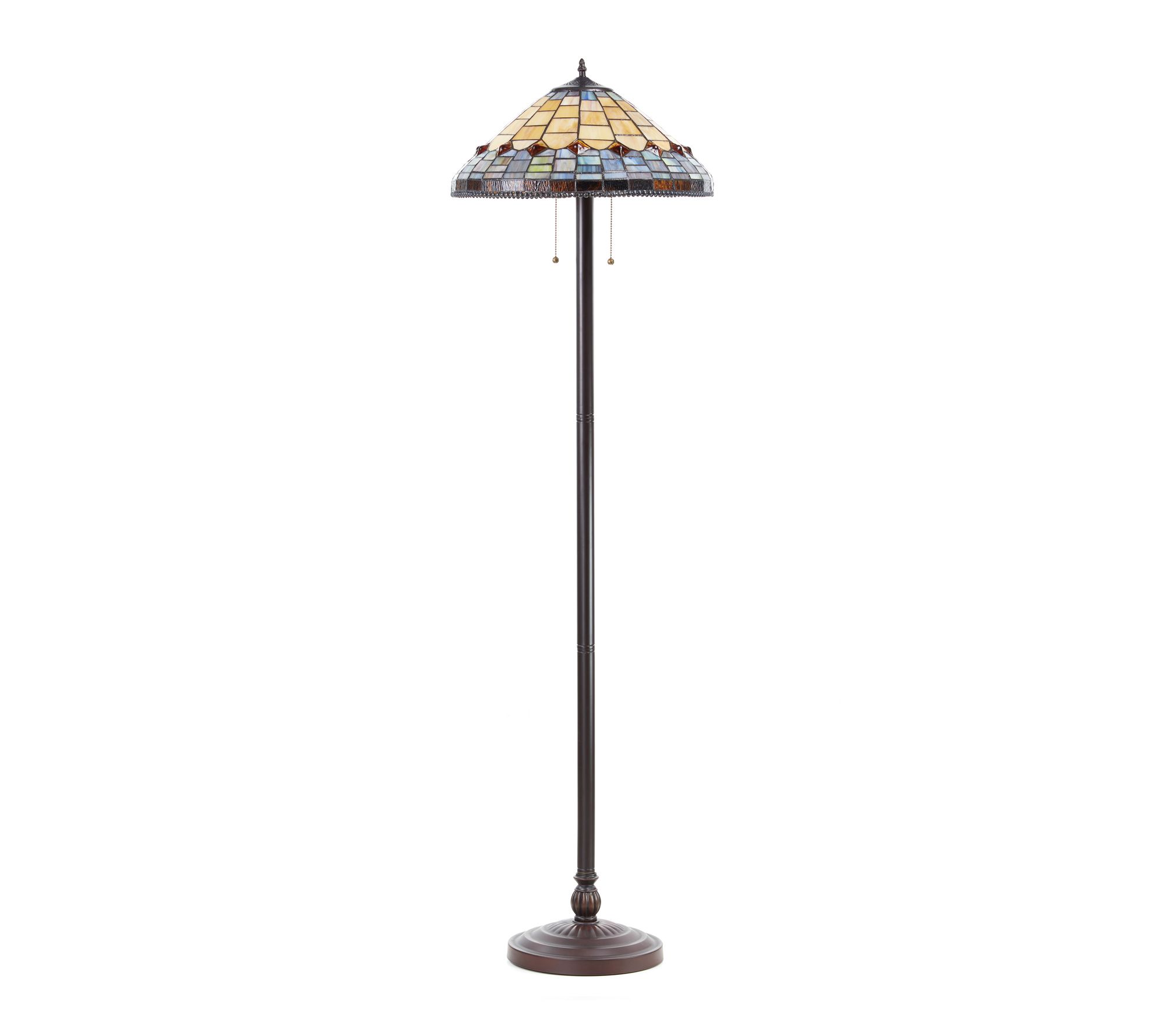 River of Goods 62.25" H Margriet Stained GlassFloor Lamp
