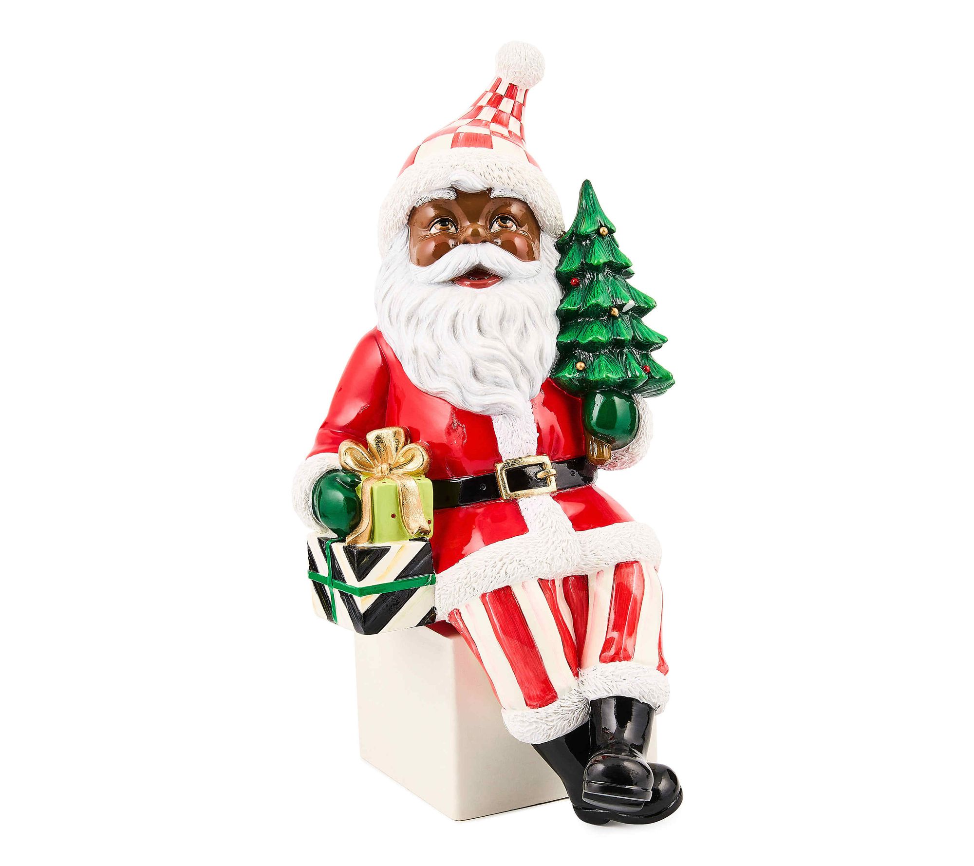 "As Is" MacKenzie- Childs Check It Out Santa Ledge Sitter