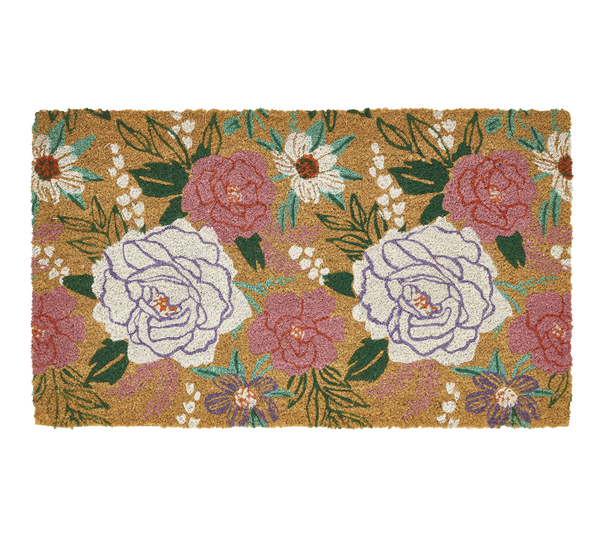  Hallmark Multi Flourished Love Outdoor Coir Doormat, 18" x 30"