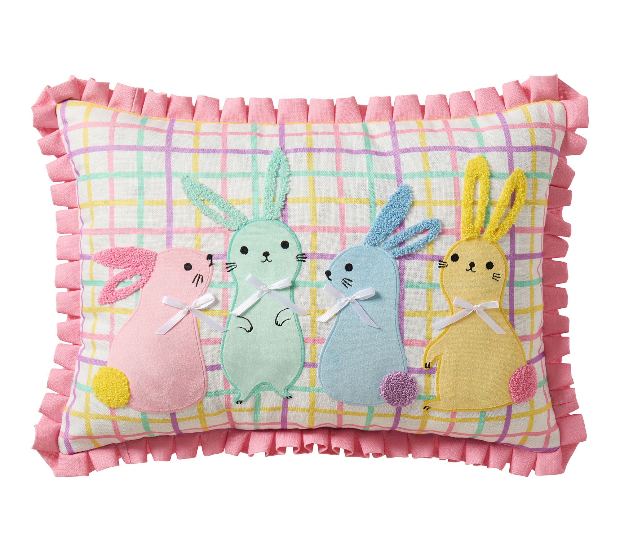 Hallmark Bunny BFFs Reversible Decorative Pillow, 14" x 20"