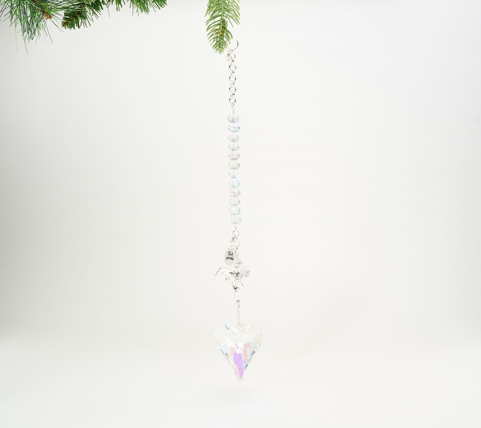 Kirks Folly God's Got This Angel Heart Shimmer Ornament