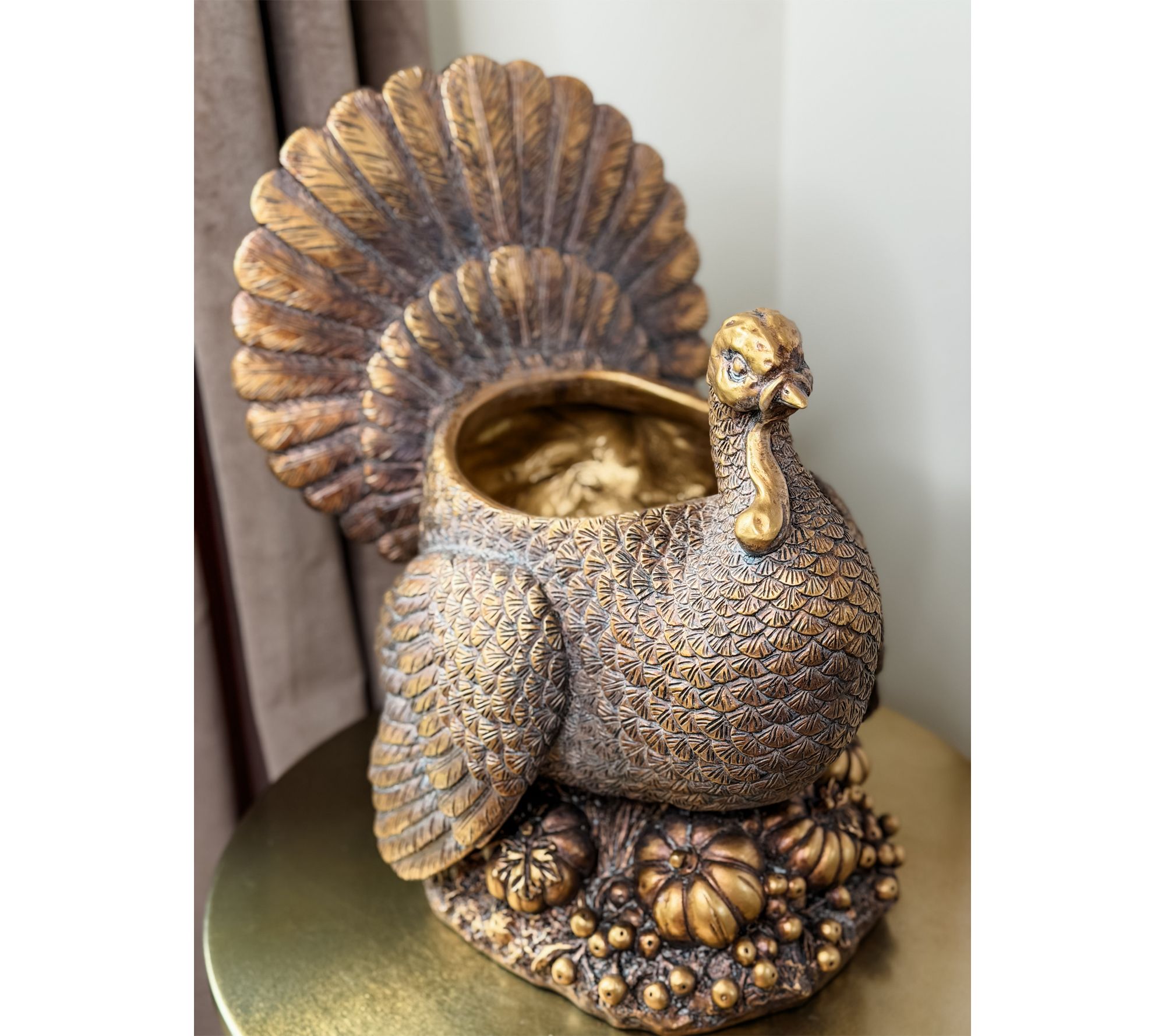 Simply Stunning Golden Gathering Turkey Planter by Janine Graff