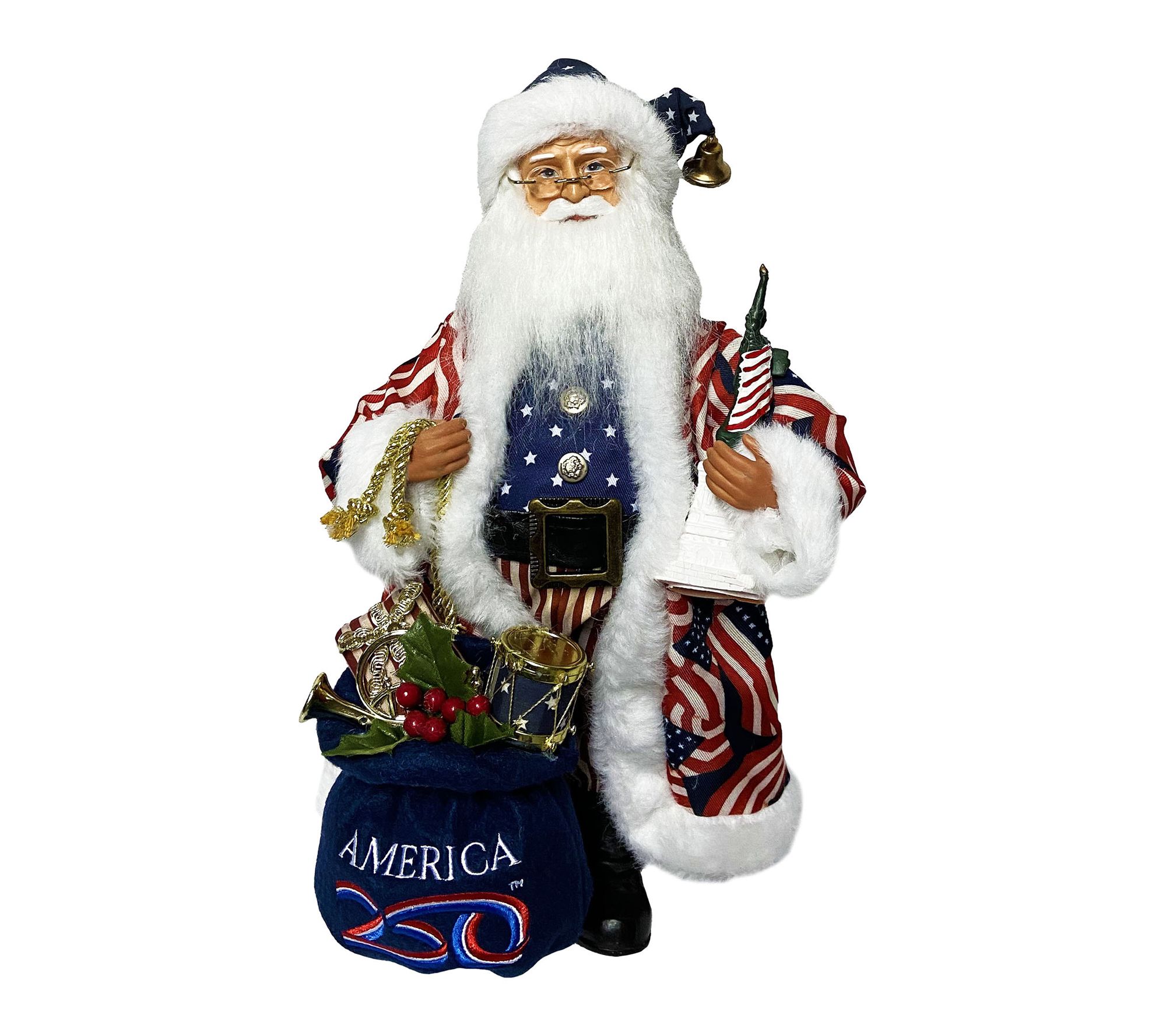  Santa's Workshop Inc 15" America's 250th Celebration Santa