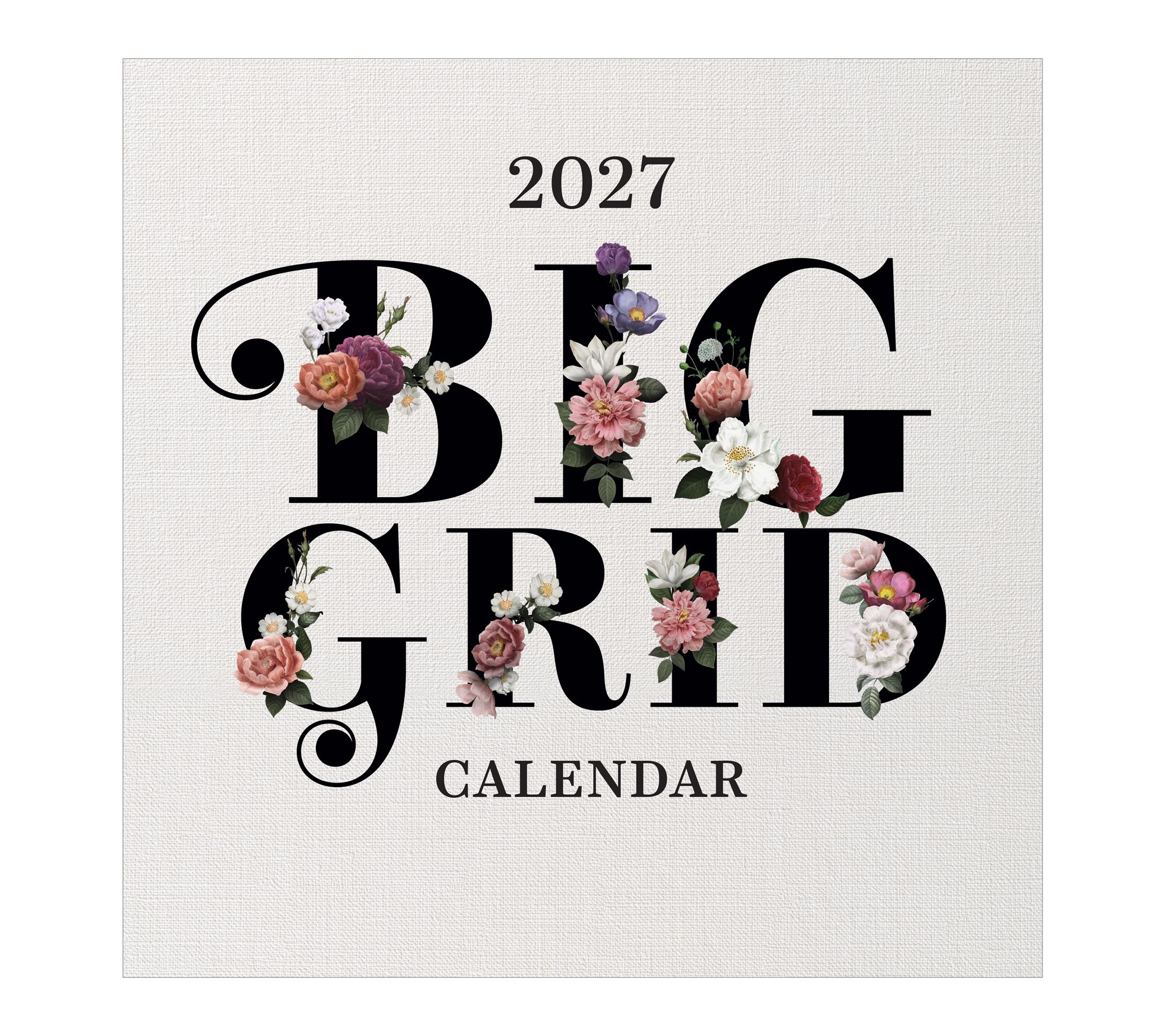 2027 Big Grid-Floral Wall Calendar