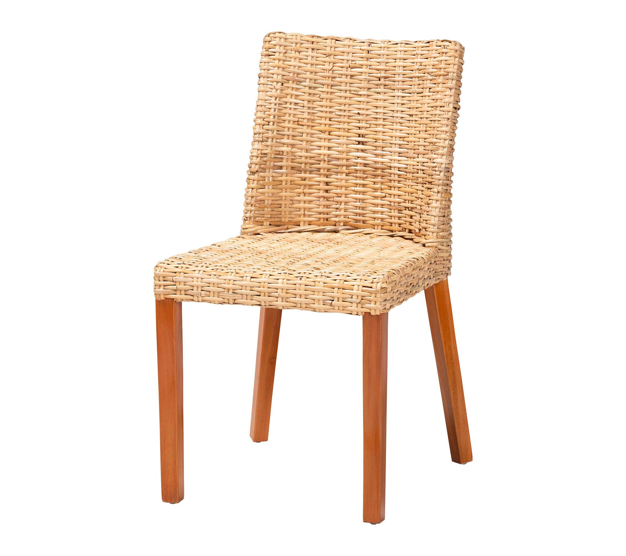bali & pari Rowen Light Honey Kubu Rattan and Wood Dining Chair