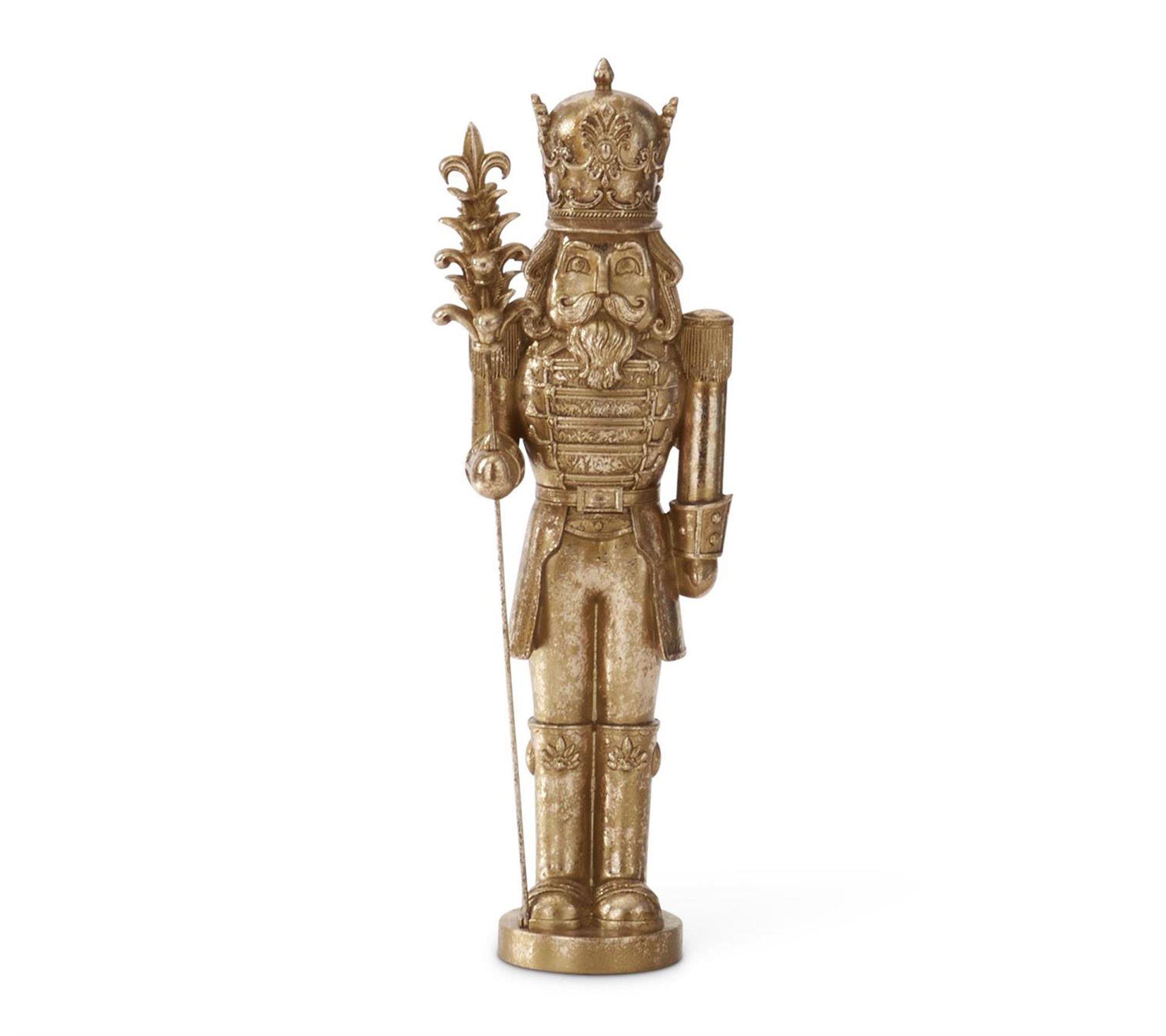 RC Home Decor -15.5" Gold Nutcracker w/Star Scepter