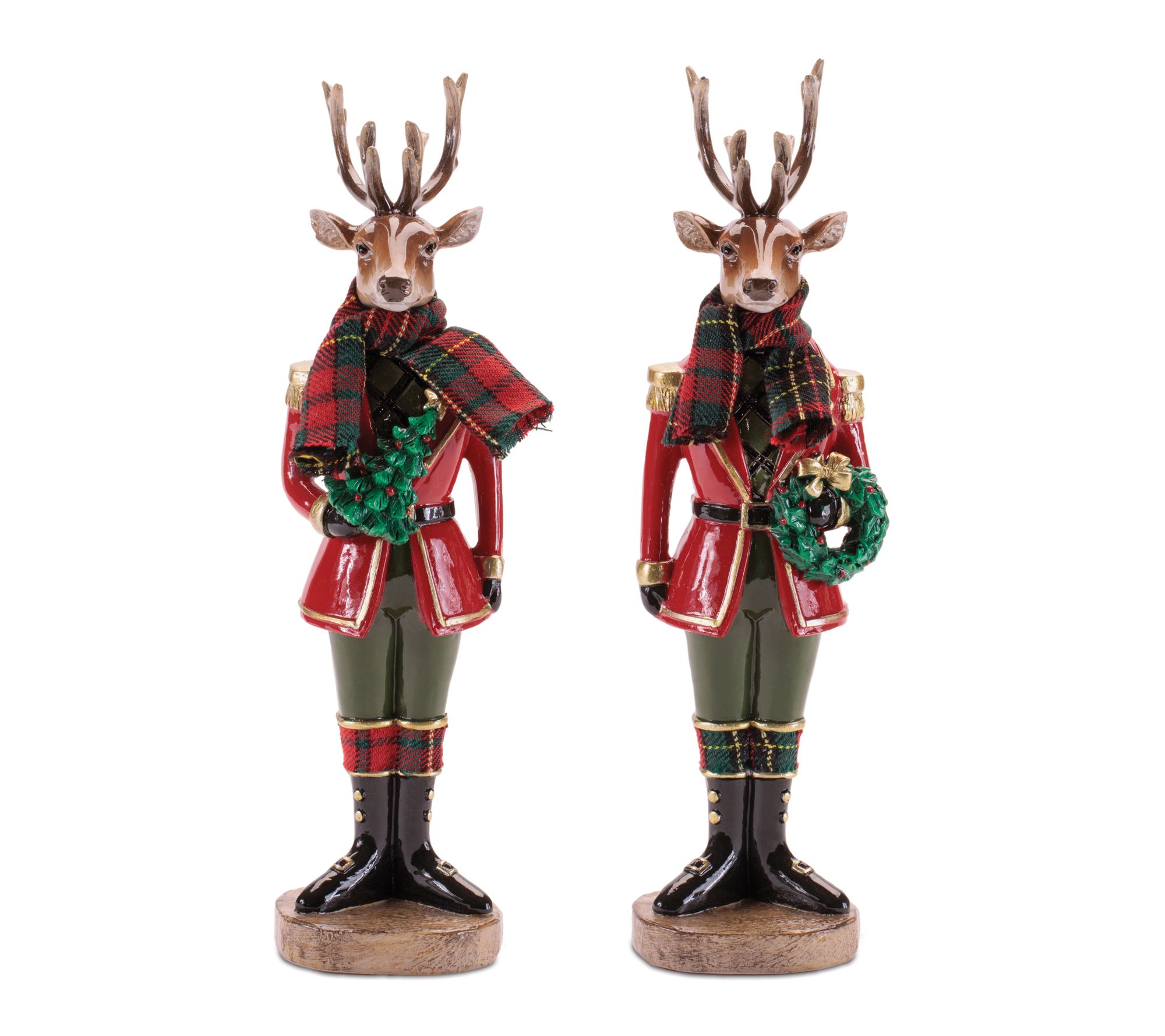 Melrose Plaid Deer Nutcracker Figurines (Set of 4)