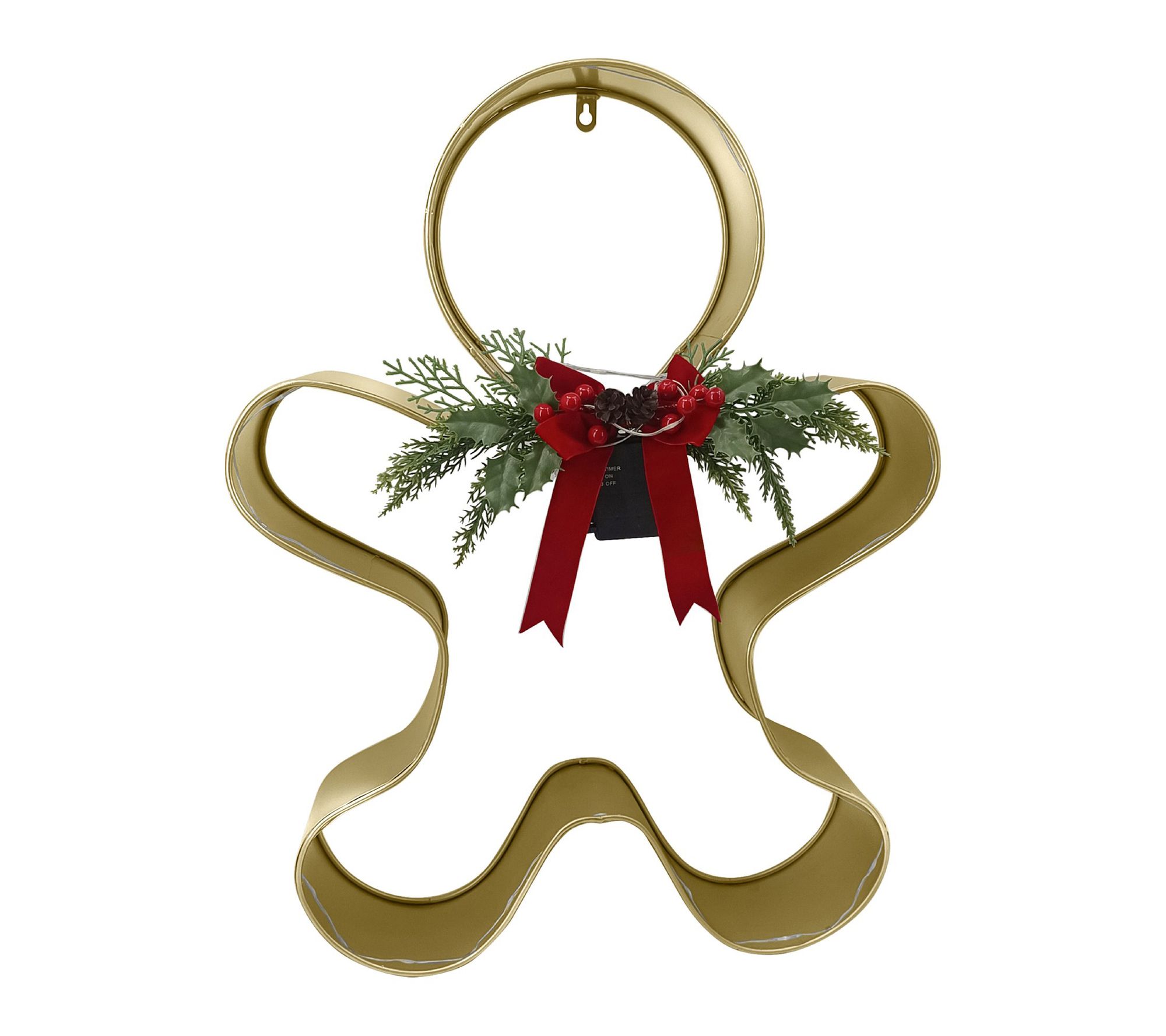 Fraser Hill Farm 26-in. Gold Metal Gingerbread Person with