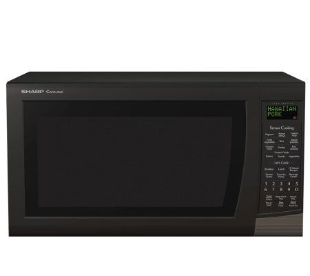 Sharp R530EK 2 Cu. Ft. 1200W Let's Cook Microwave Oven - Black - QVC.com