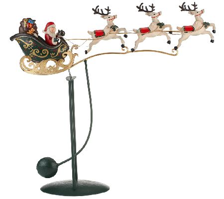 Plow & Hearth Large Balancer with Santa on Sleigh - QVC.com