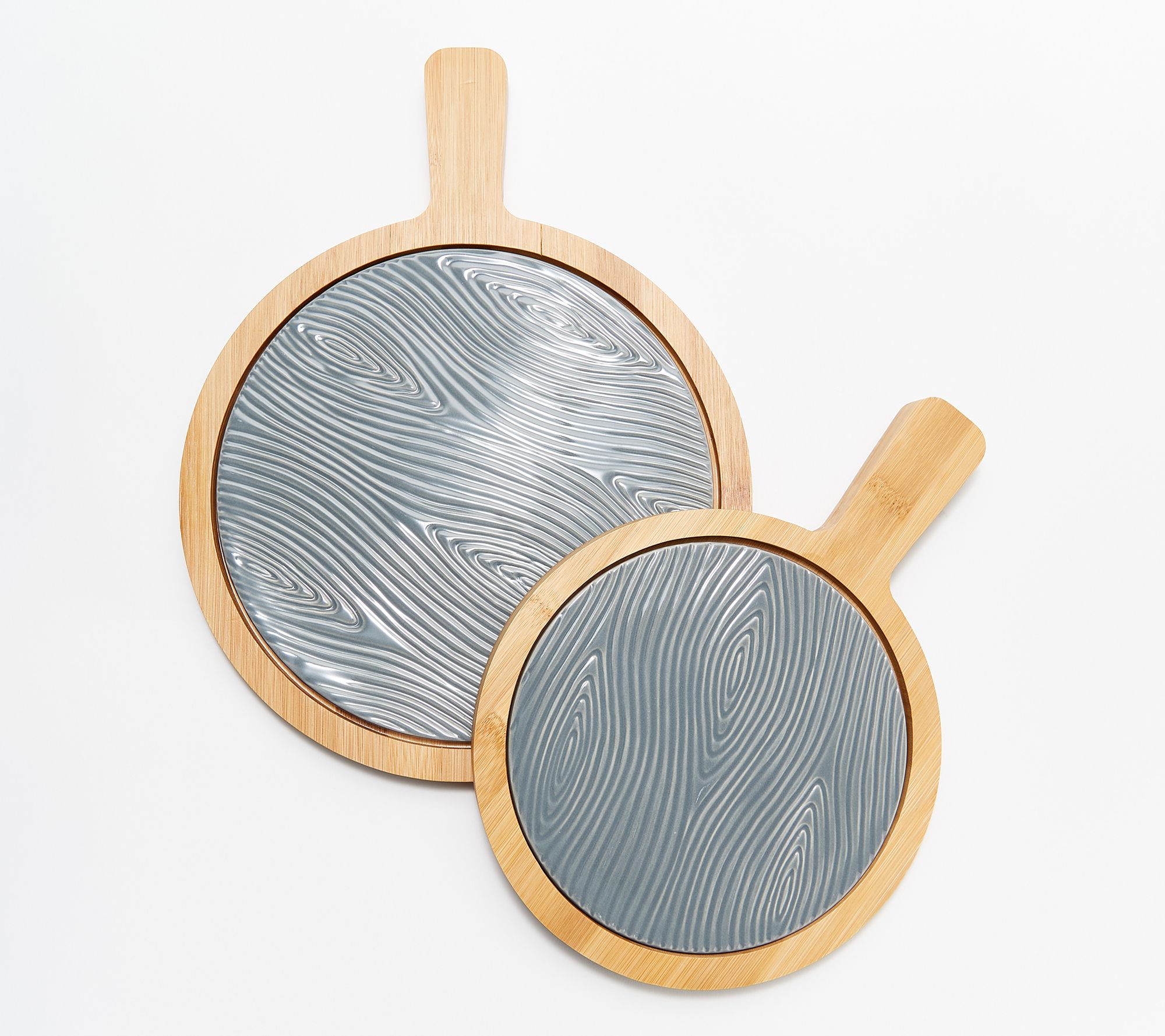 Temp-tations Woodland Set of 2 Bamboo Serving Paddles with Insert