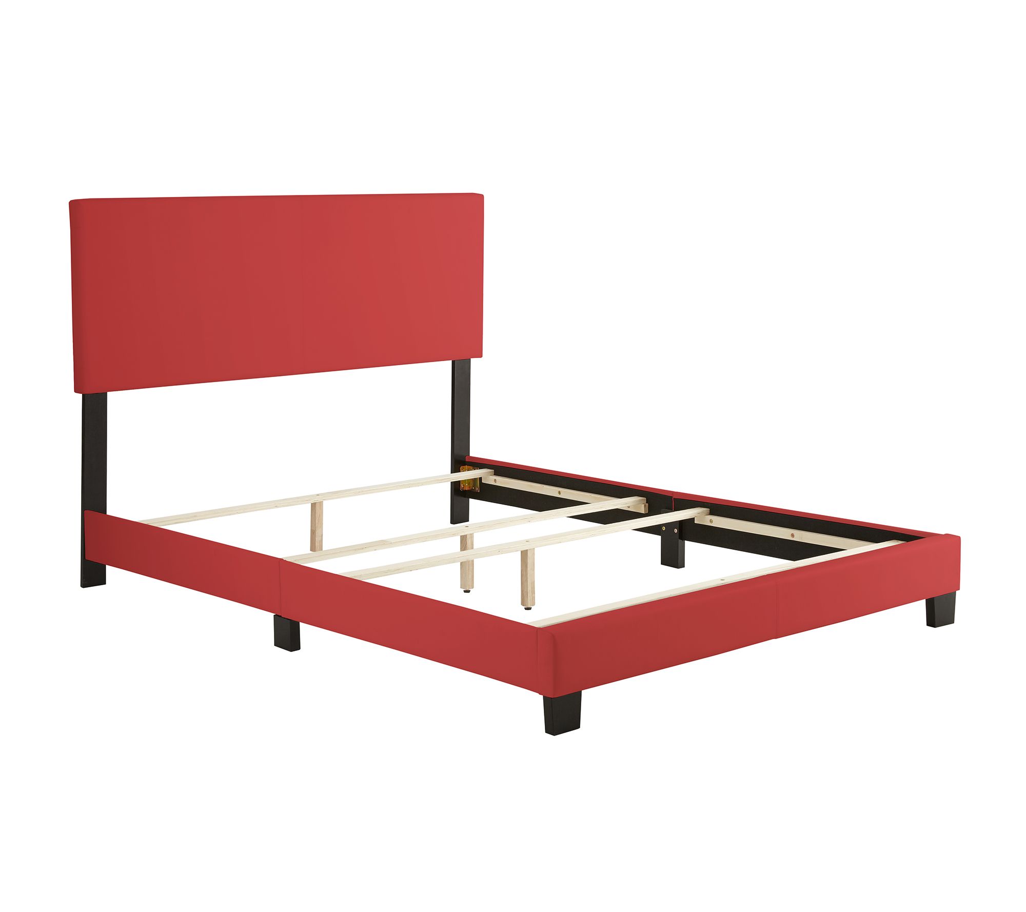 Felicia Faux Le ather Upholster ed Full Bed Fra me