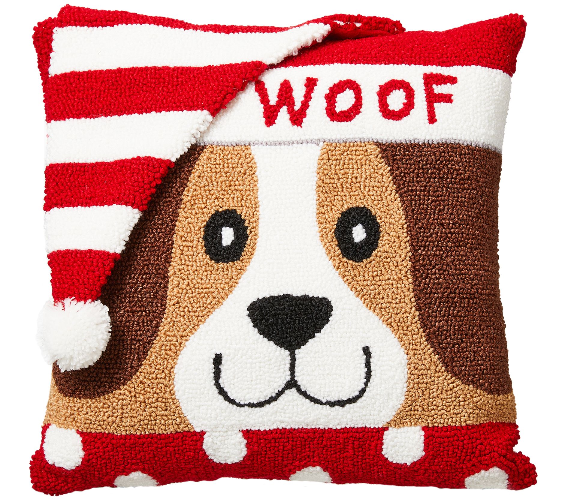 Glitzhome 14L Hooked 3D Christmas Pillow