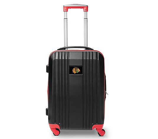 Denco NHL 21 Inch Carry-On Hard Case Two-Tone Spinner Red