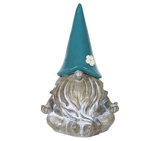 Exhart Solar Gnamaste Gnome Teal Hat