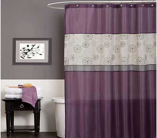 Covina Purple Shower Curtain by Lush Decor