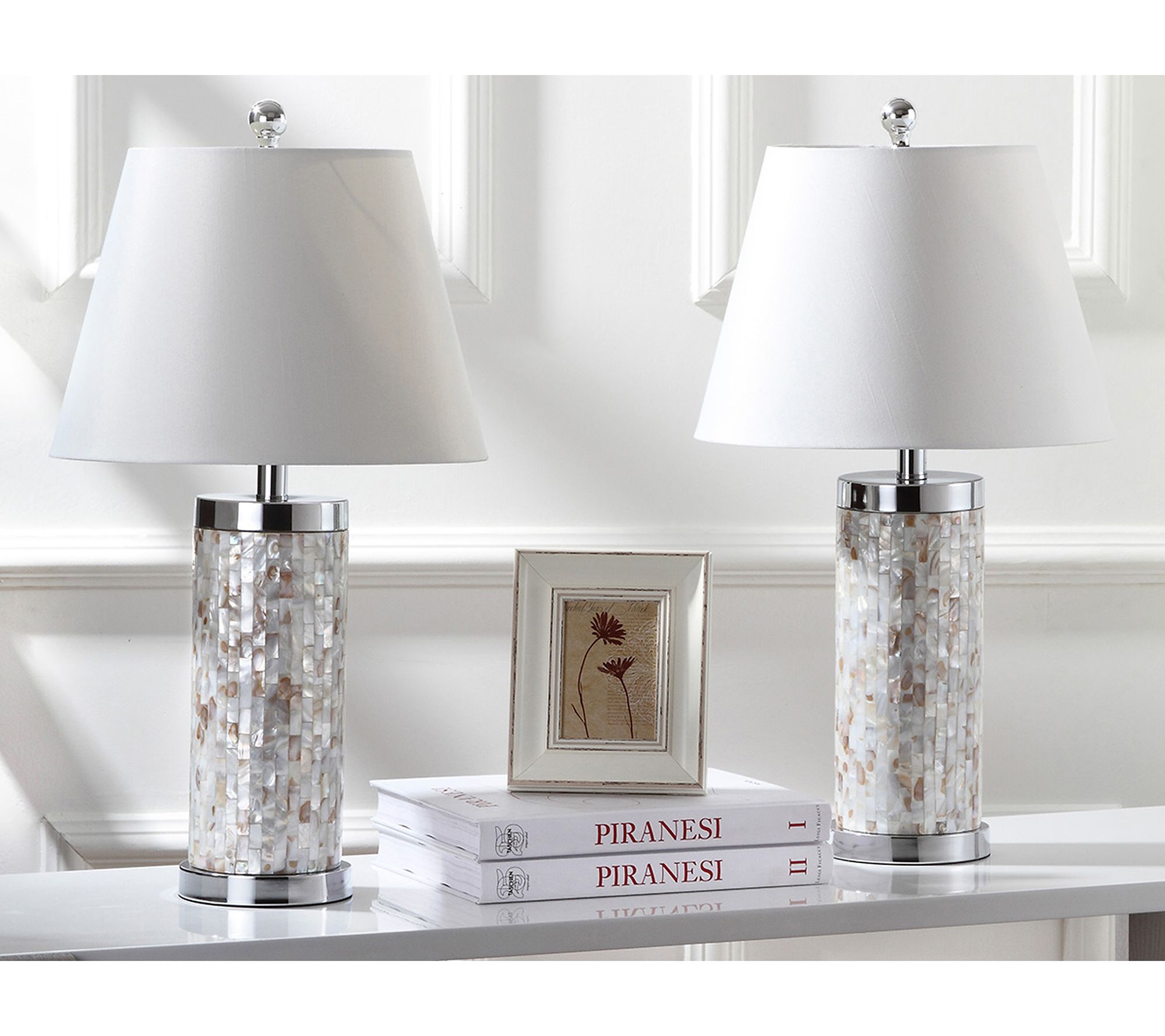 Safavieh Set of 2 Diana Shell Table Lamps - QVC.com