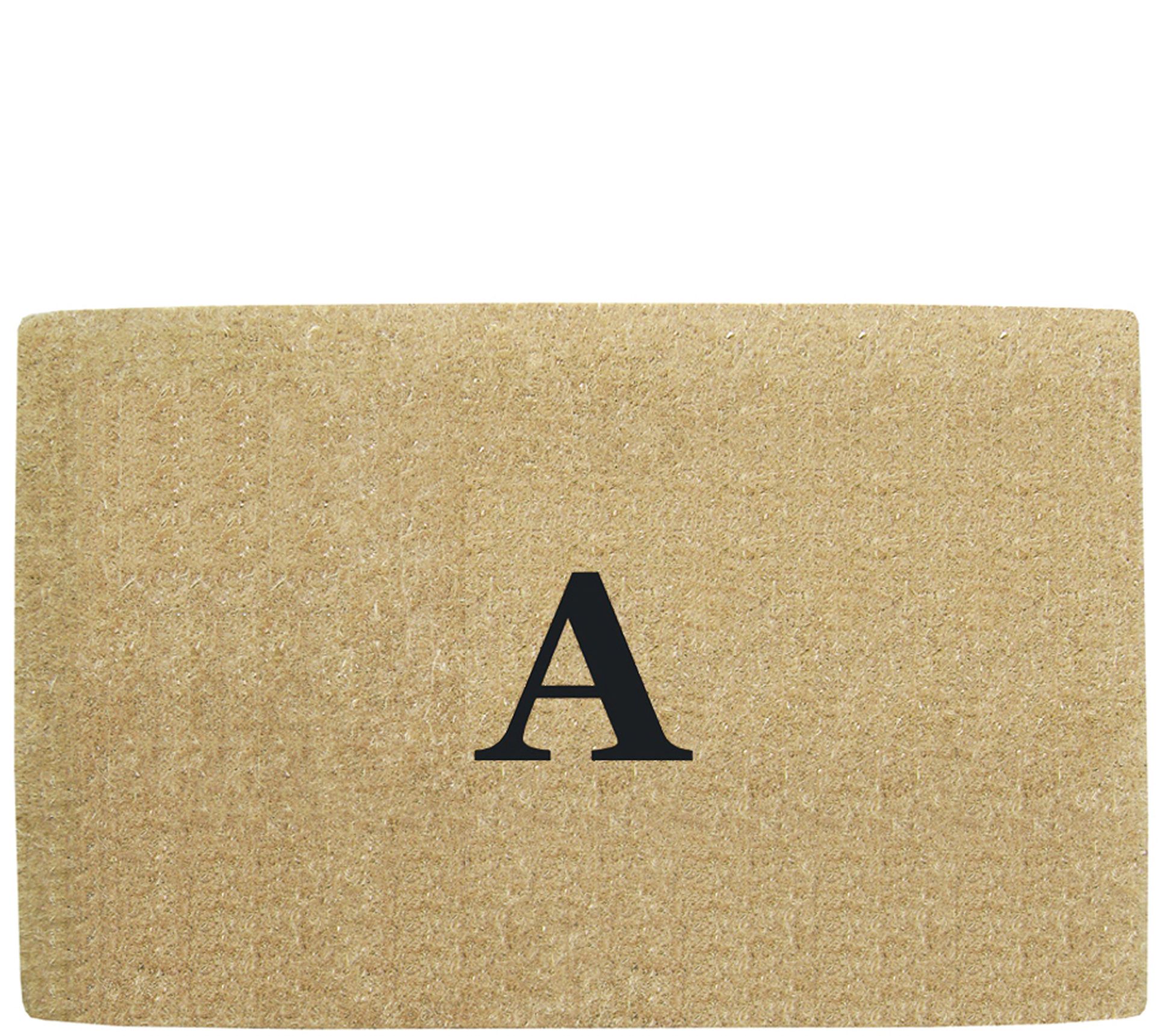 Nedia Home Monogrammed 22" x 36" Heavy-Duty Coir Doormat