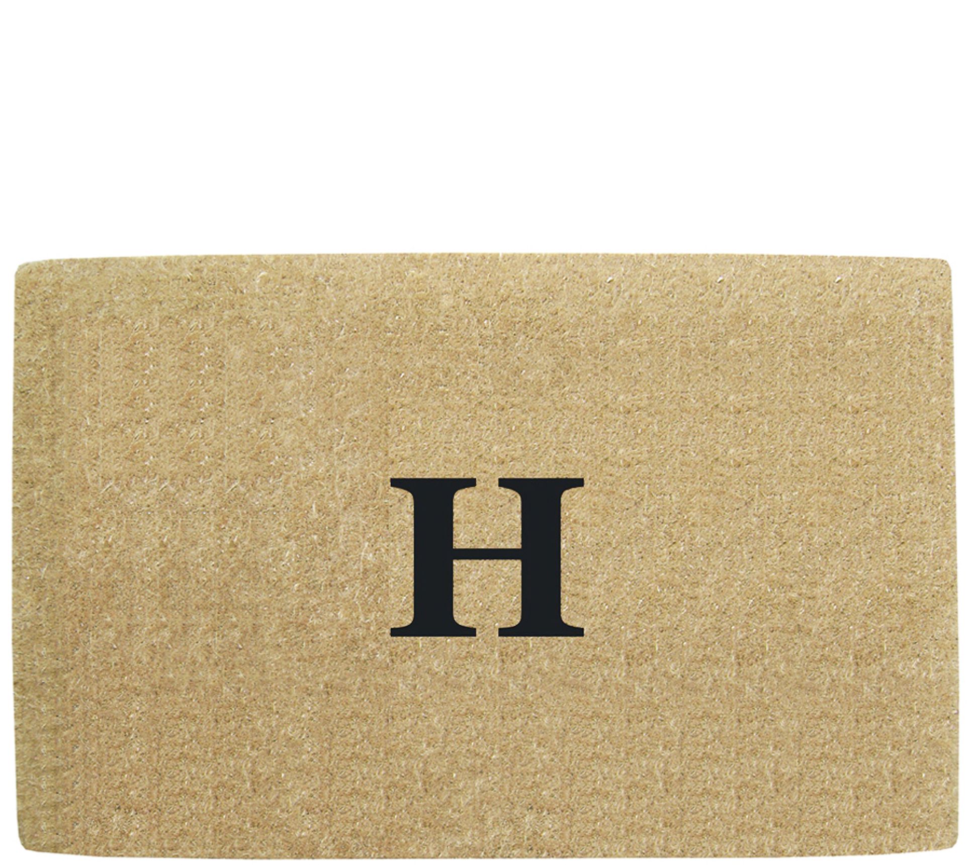 Nedia Home Monogrammed 22" x 36" Heavy-Duty Coir Doormat