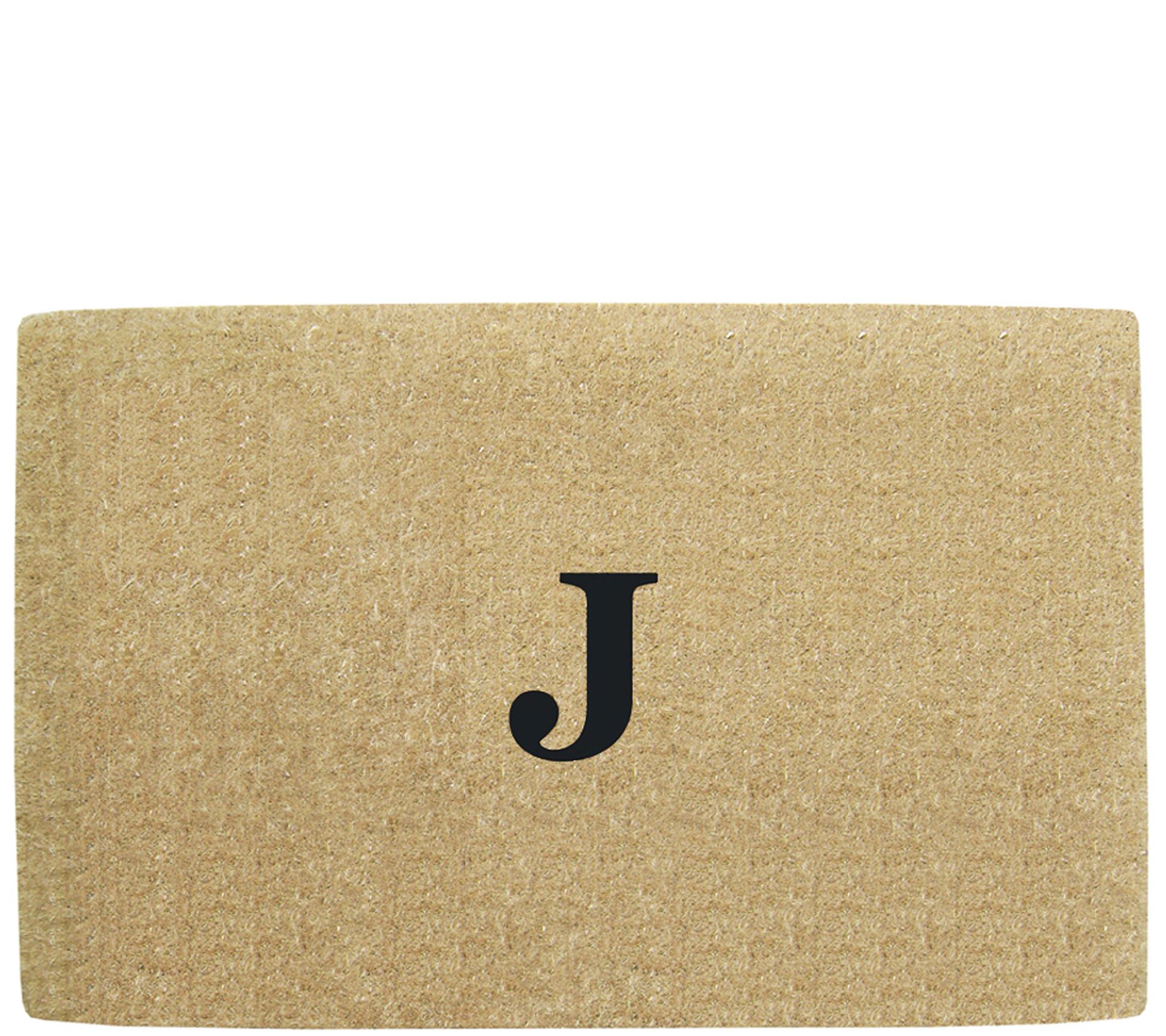 Nedia Home Monogrammed 22" x 36" Heavy-Duty Coir Doormat