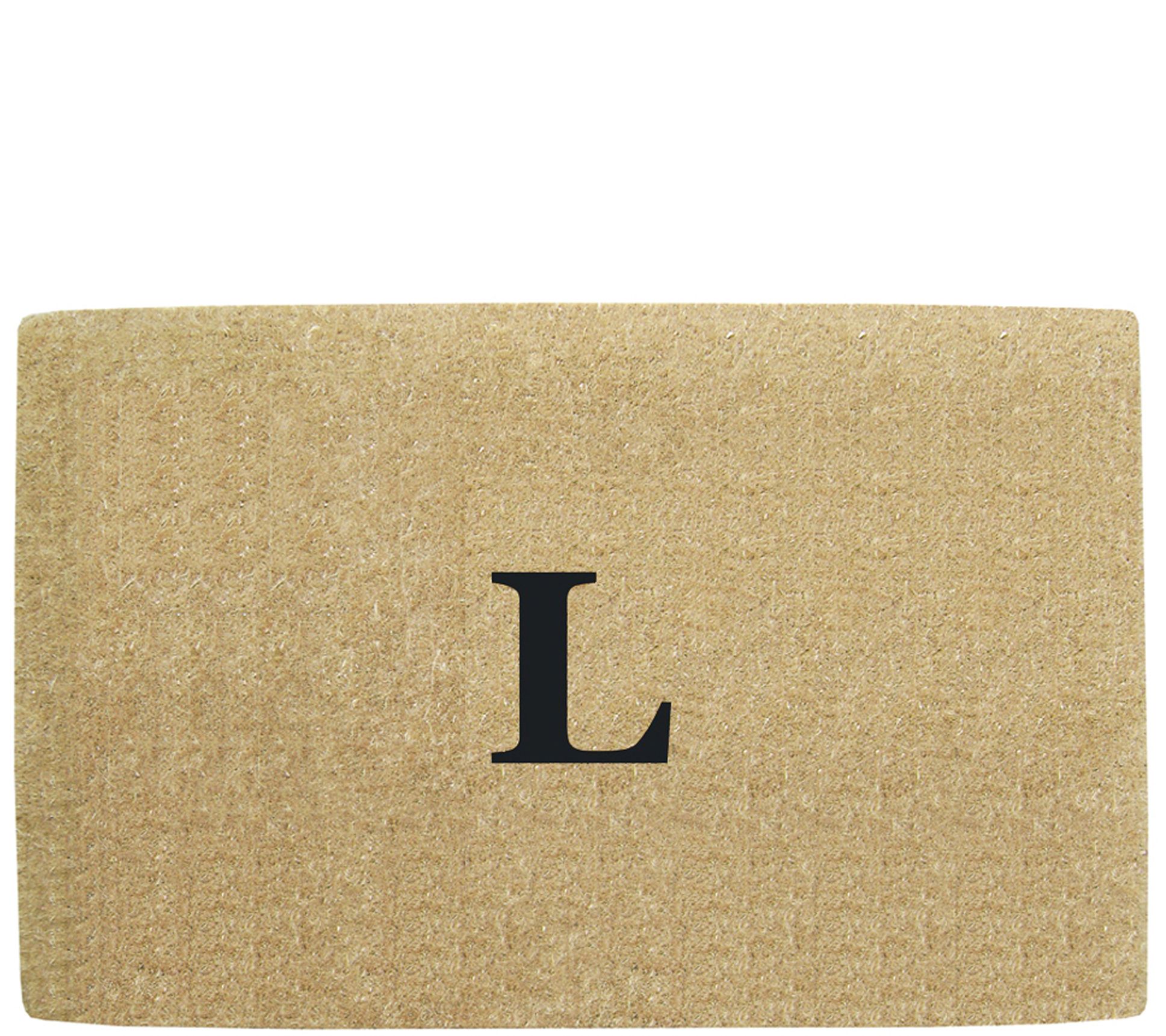 Nedia Home Monogrammed 22" x 36" Heavy-Duty Coir Doormat